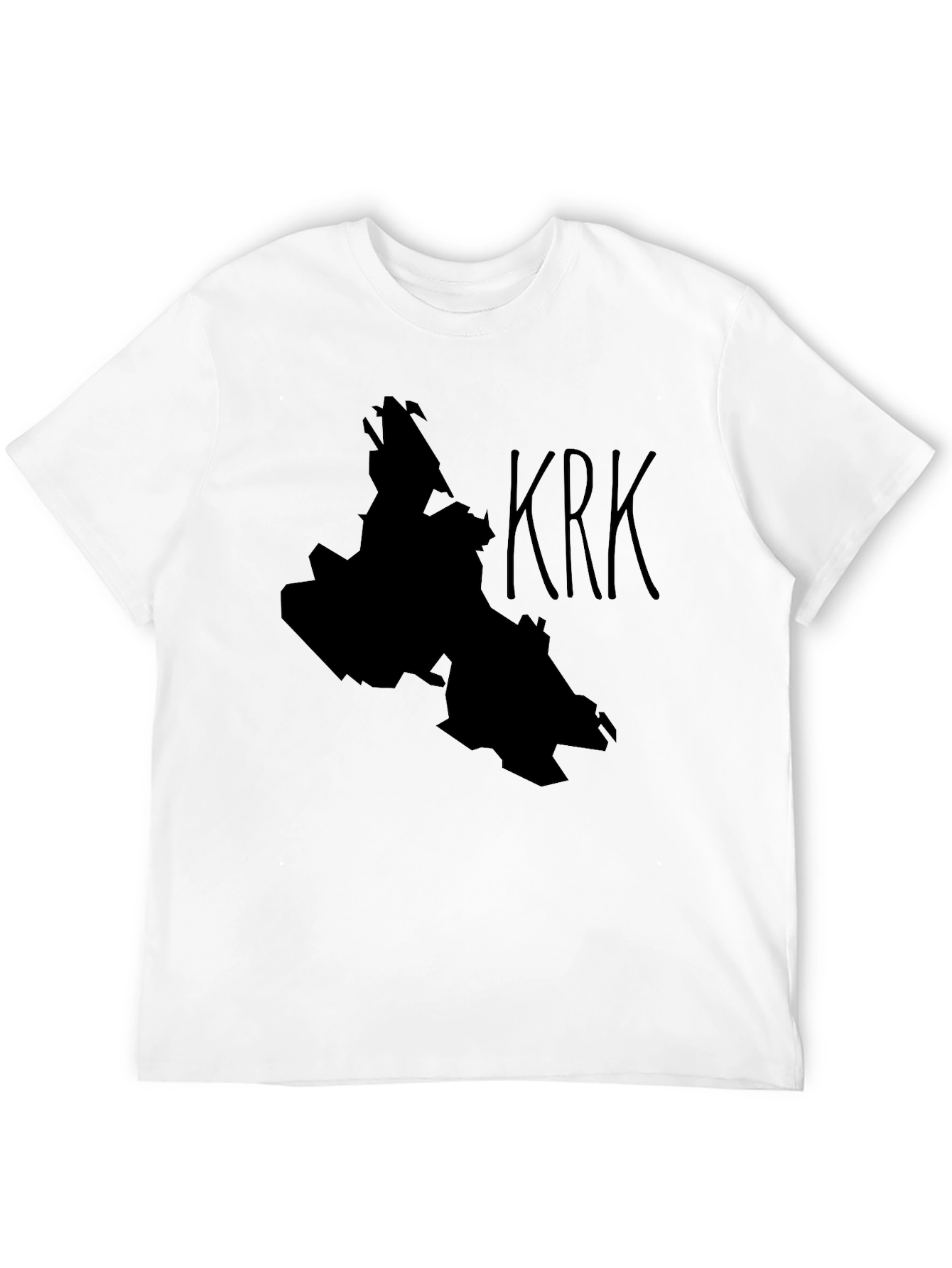 Krk Island Silhouette Black T-Shirt