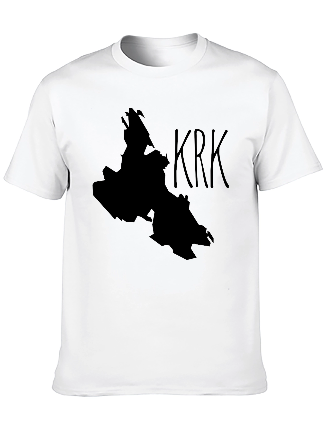 Krk Island Silhouette Black T-Shirt