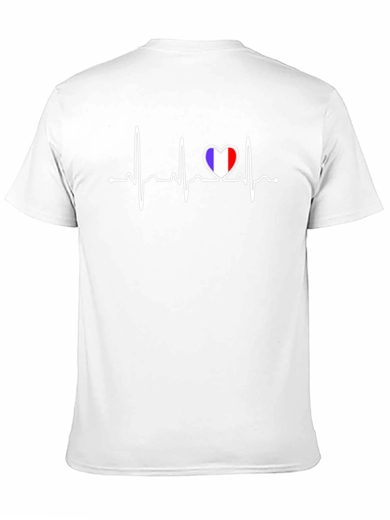 France Flag Heartbeat T-Shirt - French Pride Tee