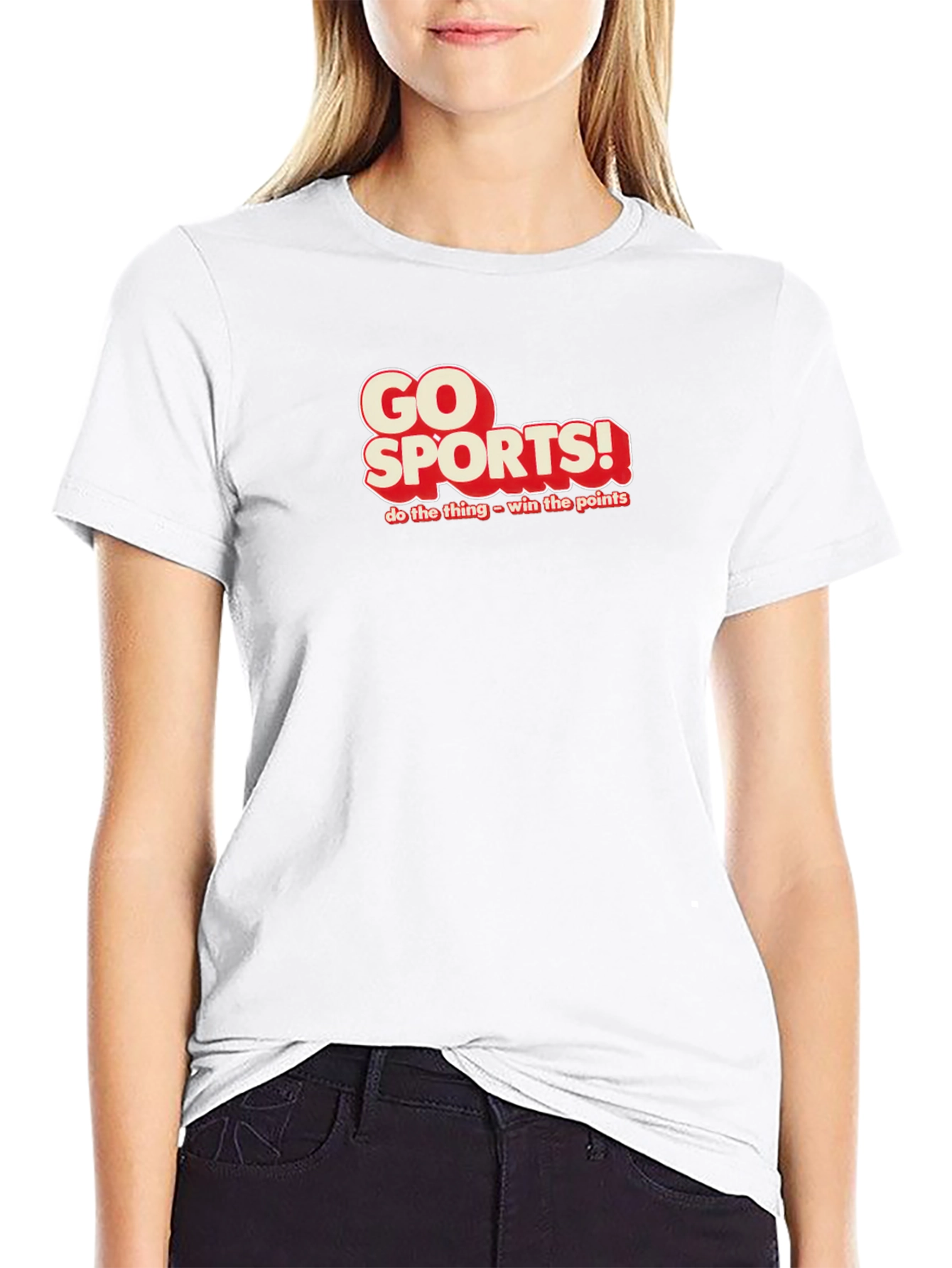 Go Sports! Graphic Tee - Black Cotton T-Shirt
