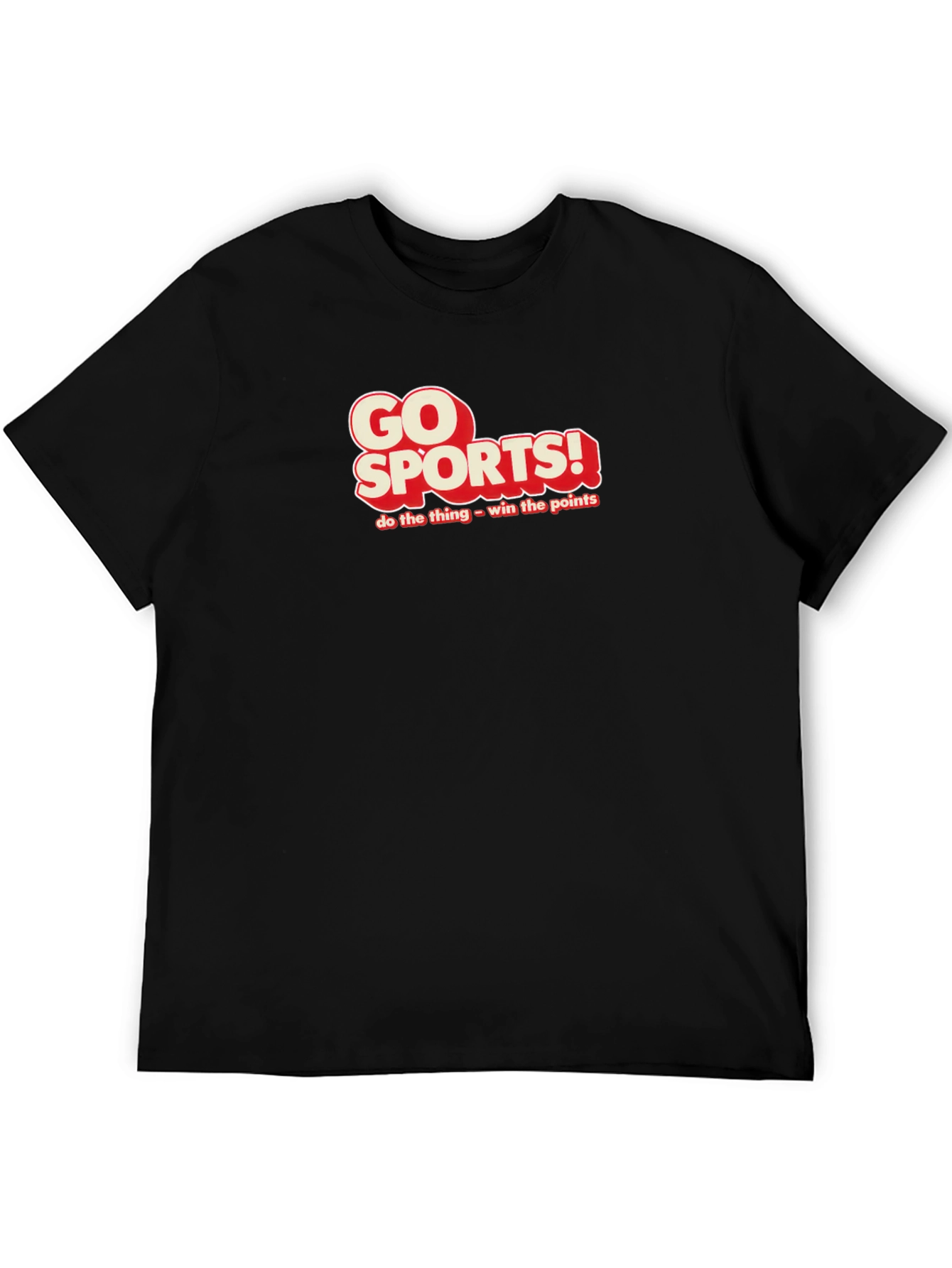 Go Sports! Graphic Tee - Black Cotton T-Shirt