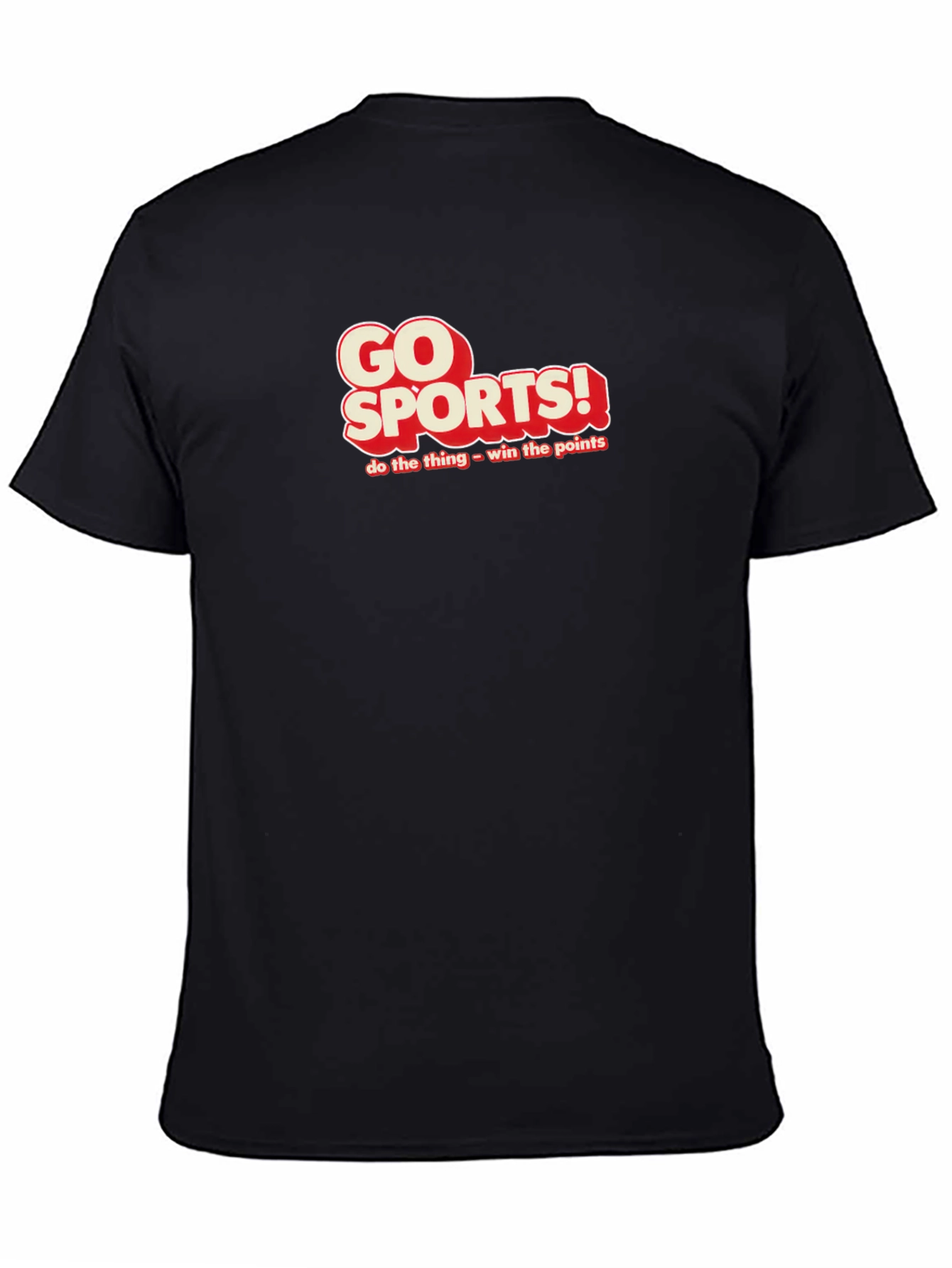 Go Sports! Graphic Tee - Black Cotton T-Shirt