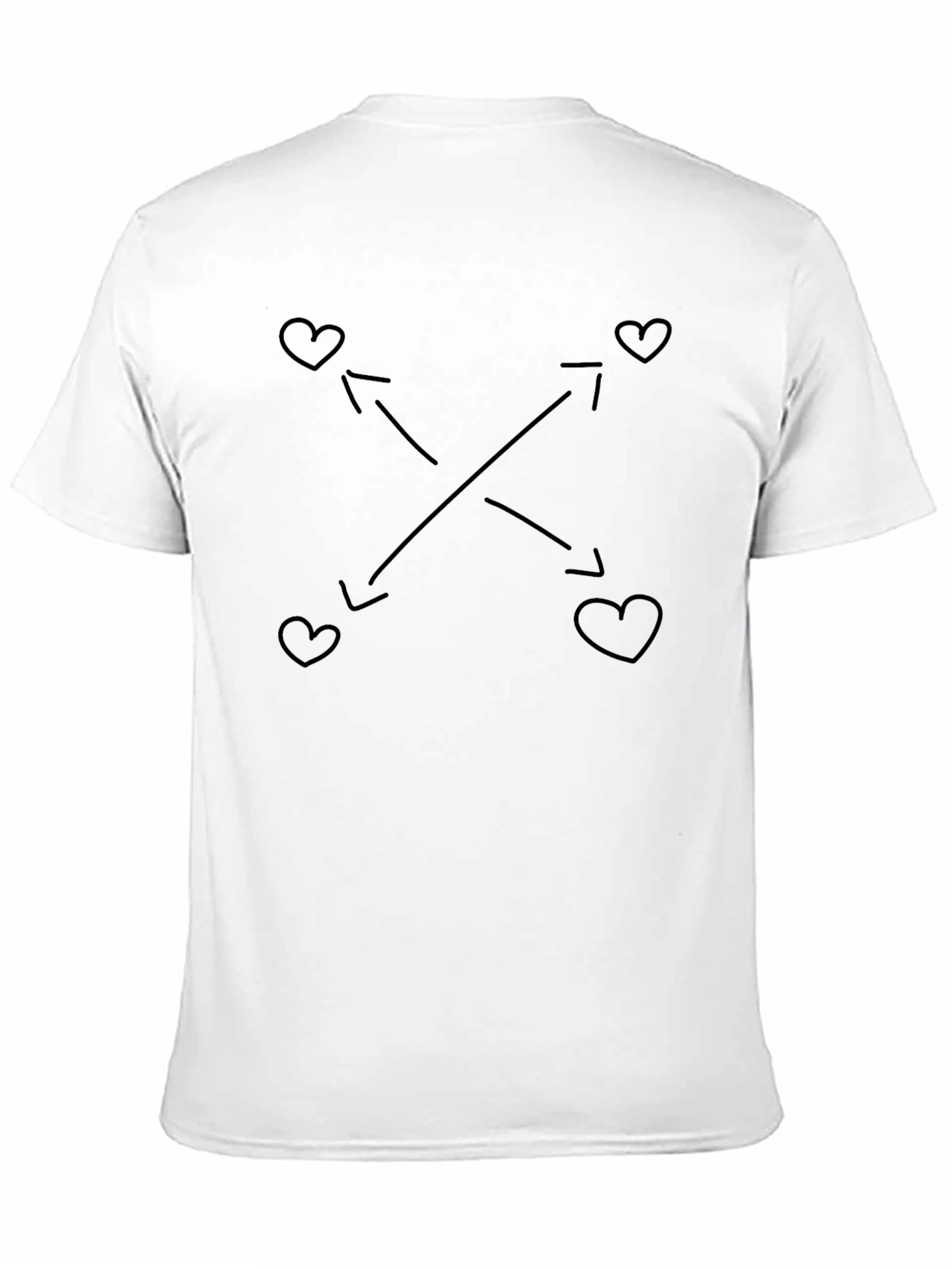 Heart Arrow Graphic Tee - Soft Black T-Shirt