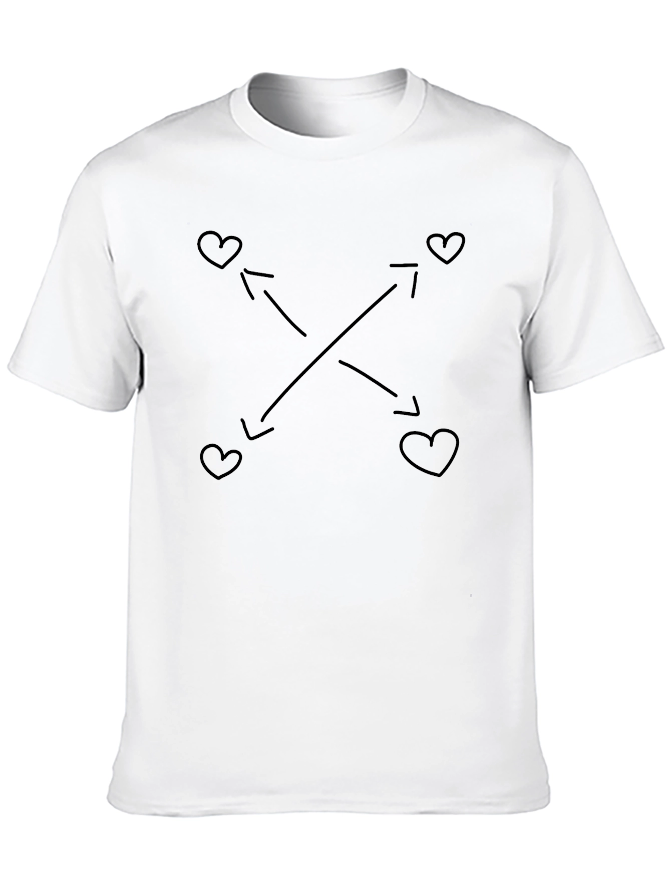 Heart Arrow Graphic Tee - Soft Black T-Shirt