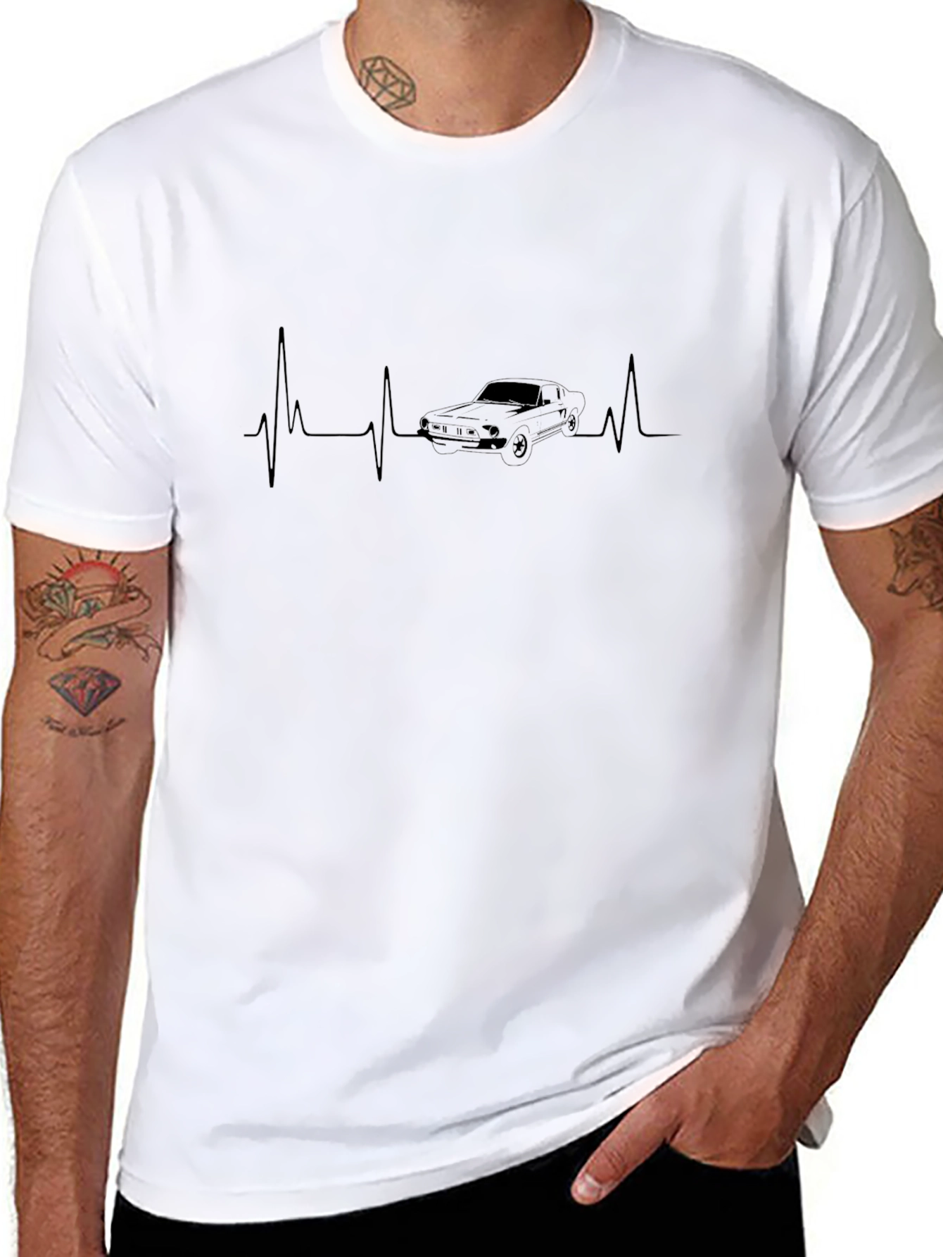 Car Heartbeat T-Shirt - Automotive Enthusiast Tee