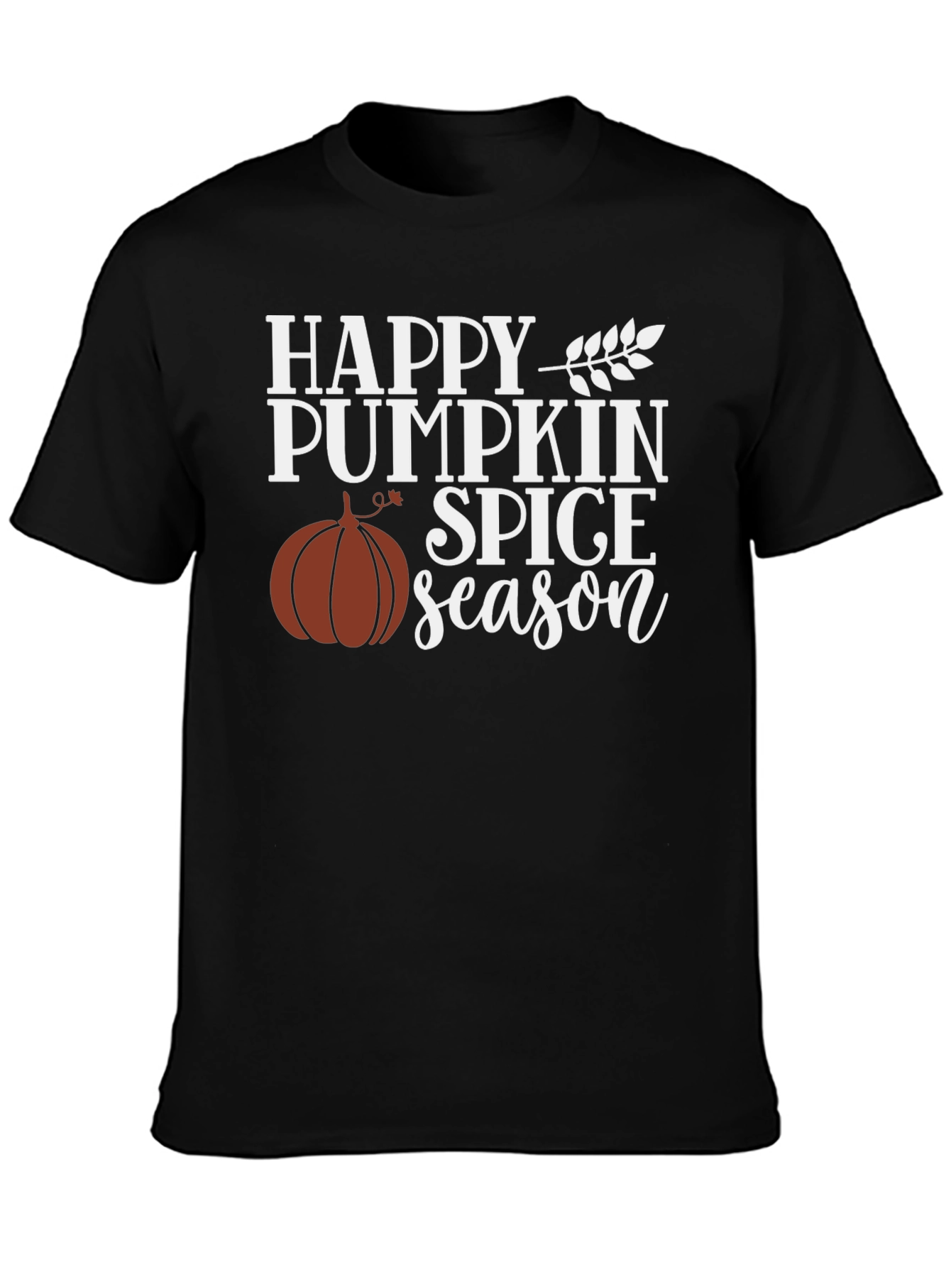 Happy Pumpkin Spice Season Black Graphic Tee