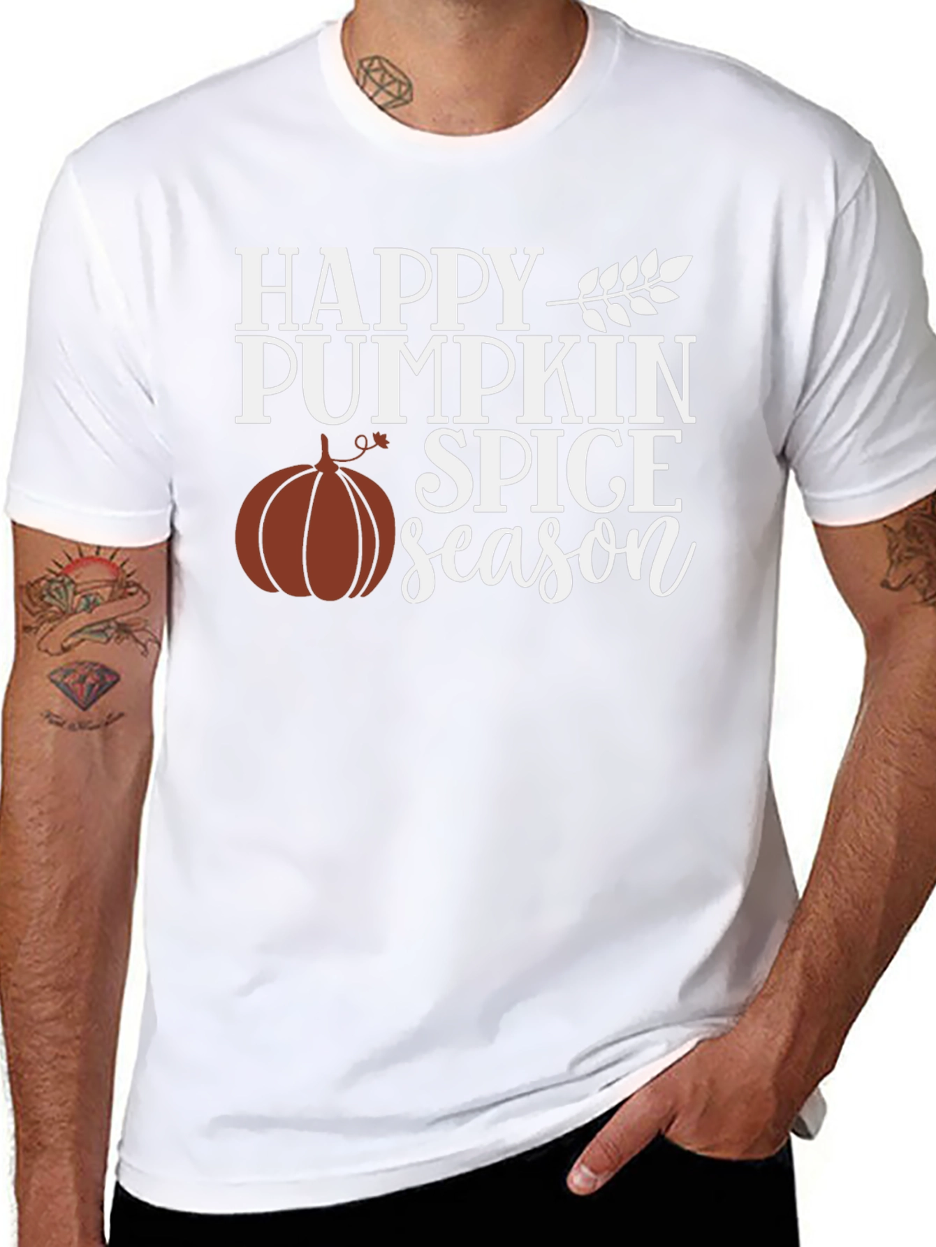 Happy Pumpkin Spice Season Black Graphic Tee