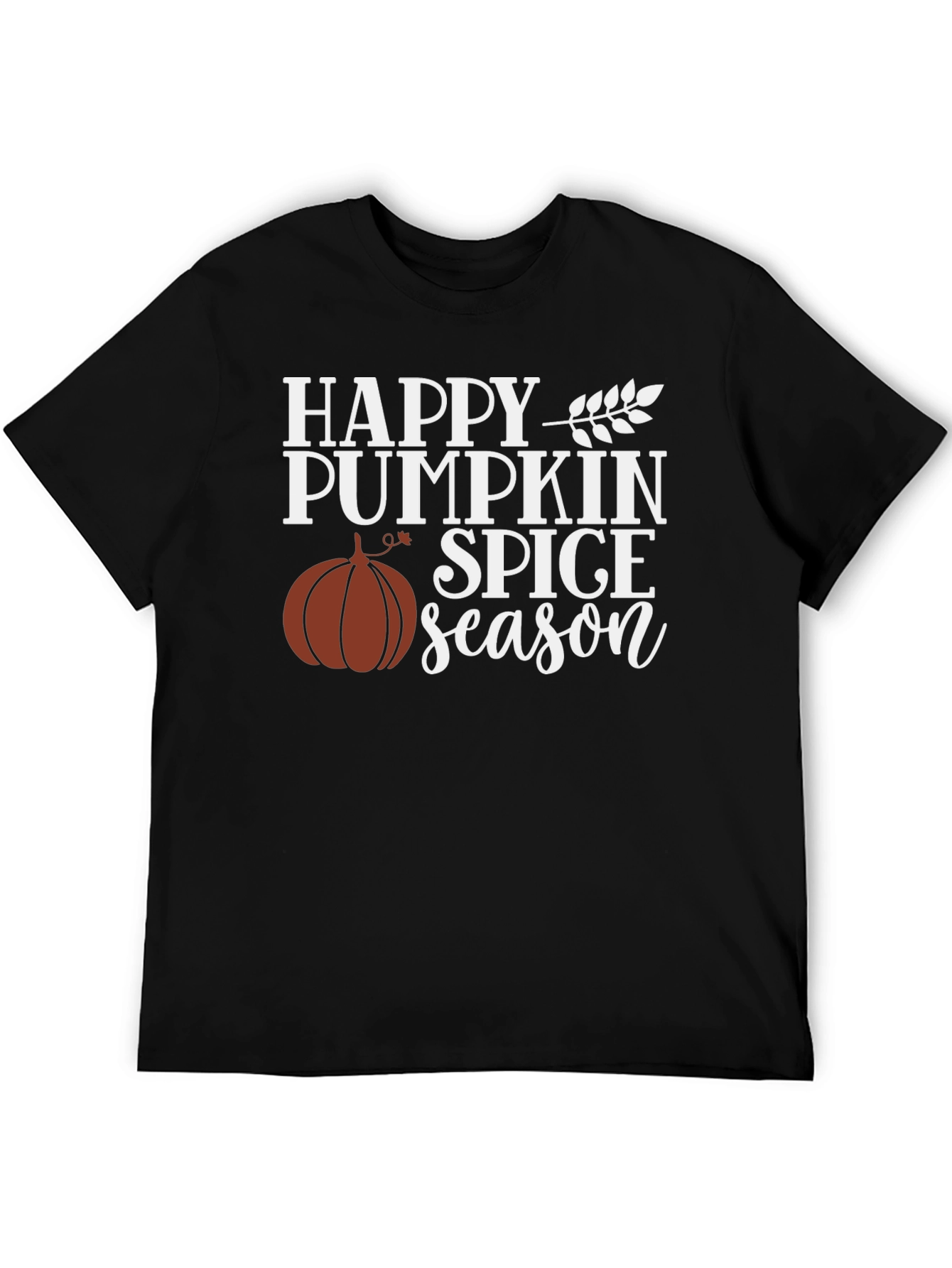 Happy Pumpkin Spice Season Black Graphic Tee