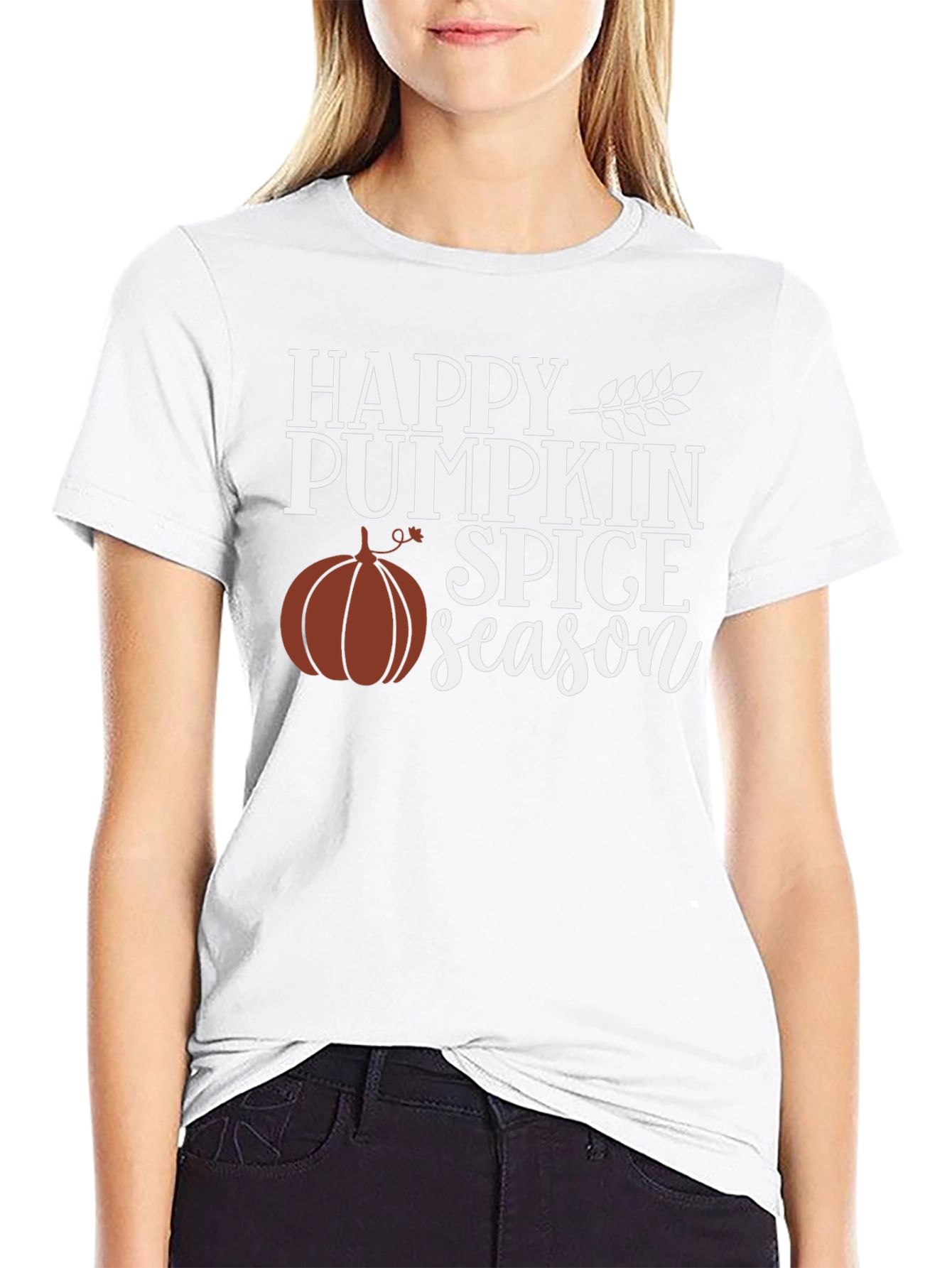 Happy Pumpkin Spice Season Black Graphic Tee