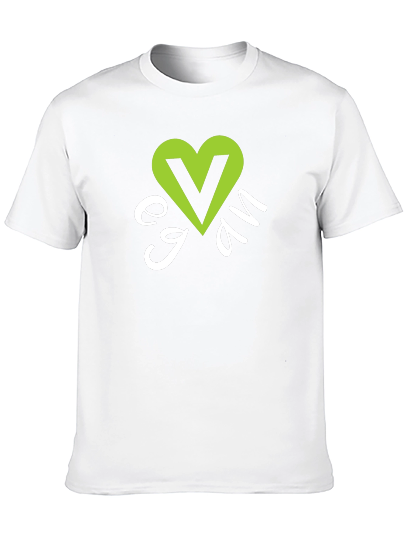 Vegan Heart Graphic T-Shirt - Black
