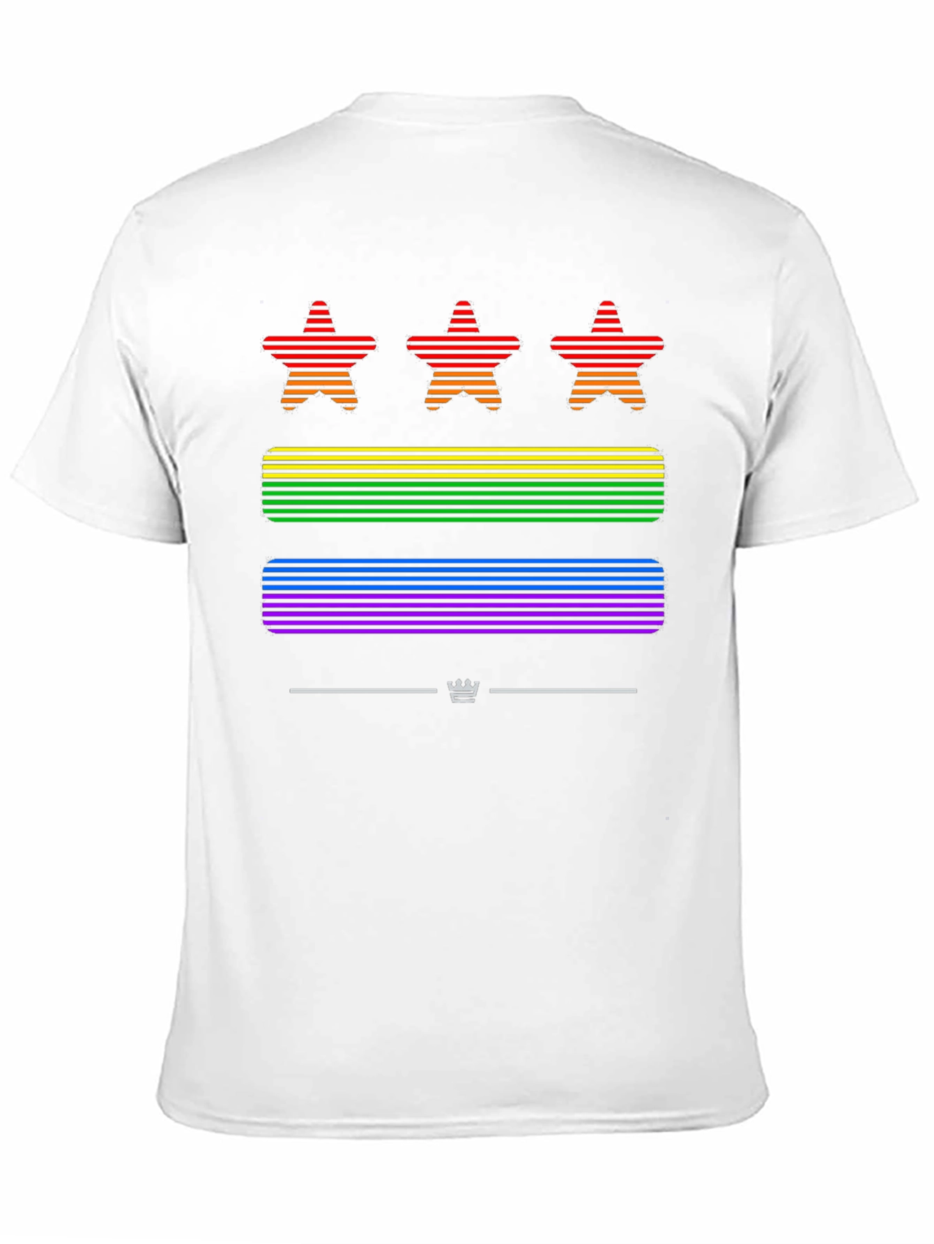 Pride Stars Striped Graphic T-Shirt