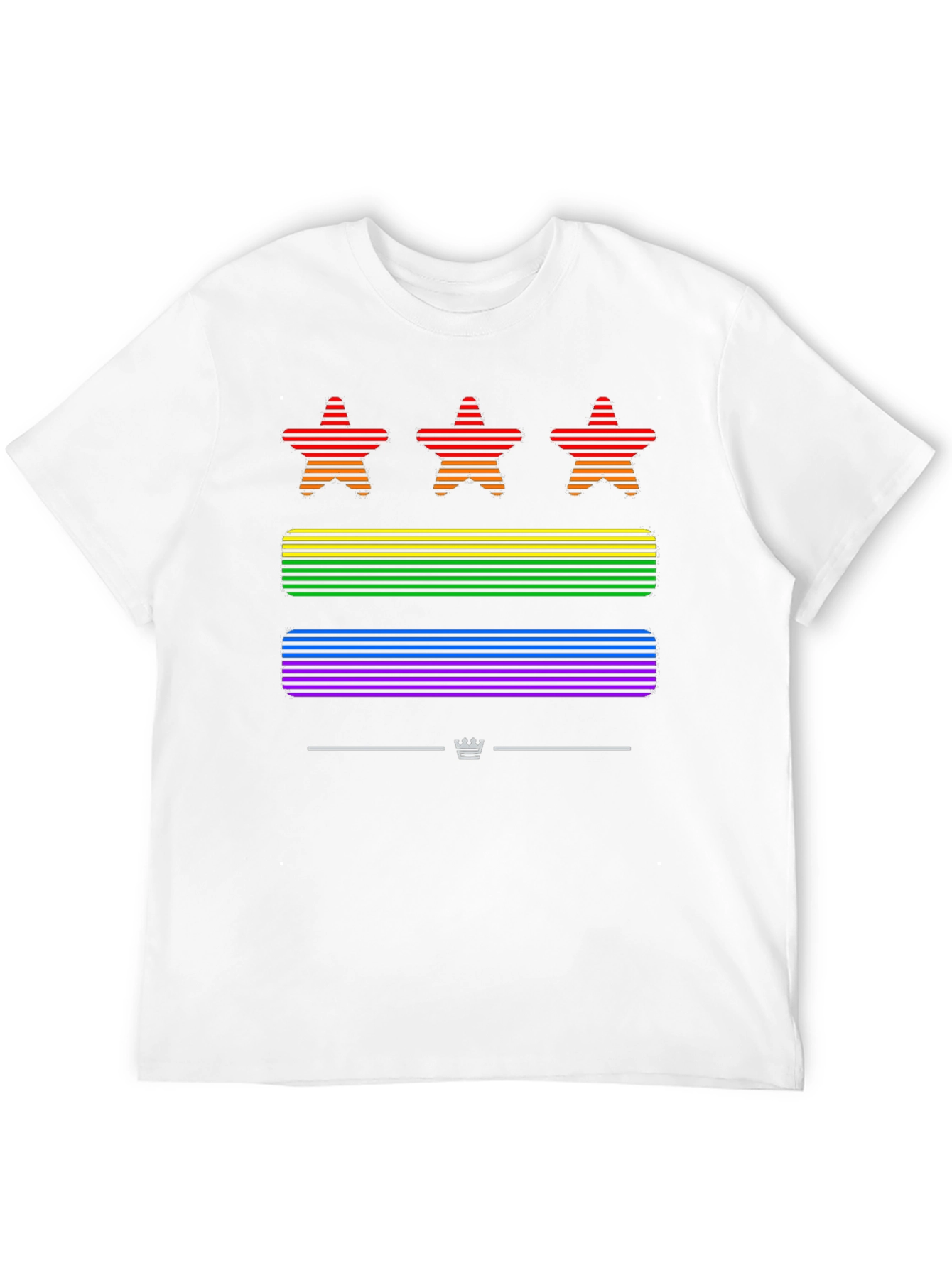 Pride Stars Striped Graphic T-Shirt