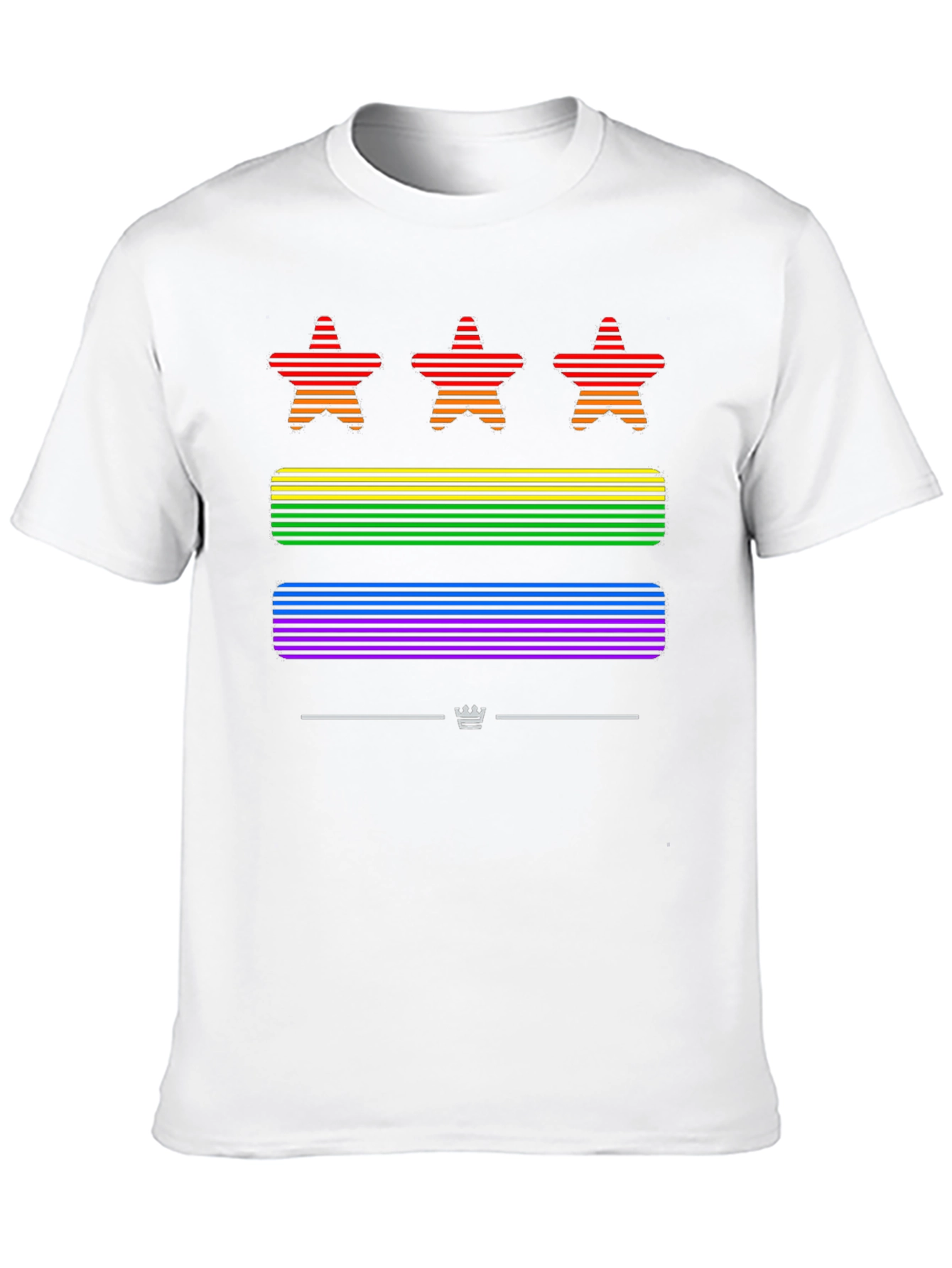 Pride Stars Striped Graphic T-Shirt