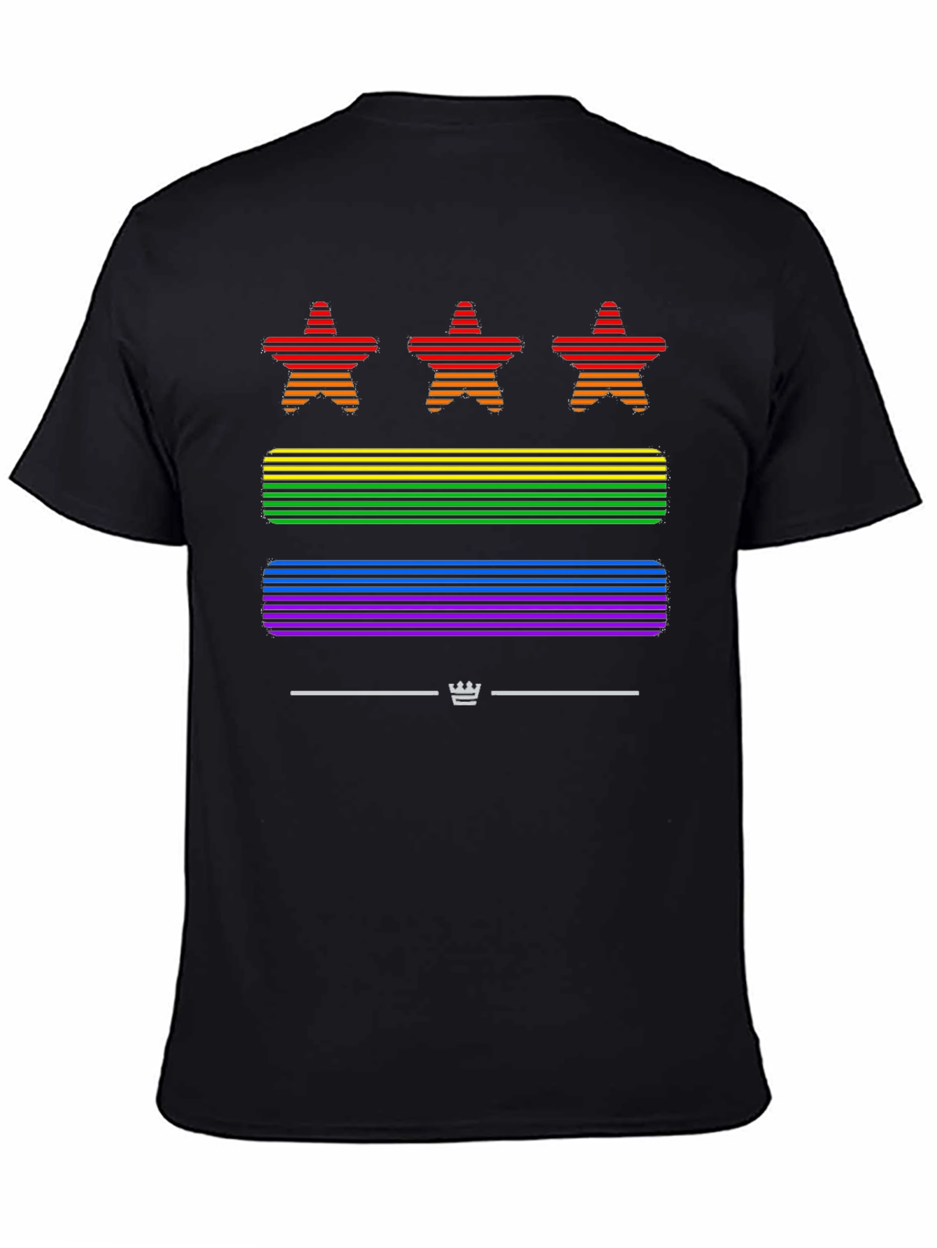 Pride Stars Striped Graphic T-Shirt
