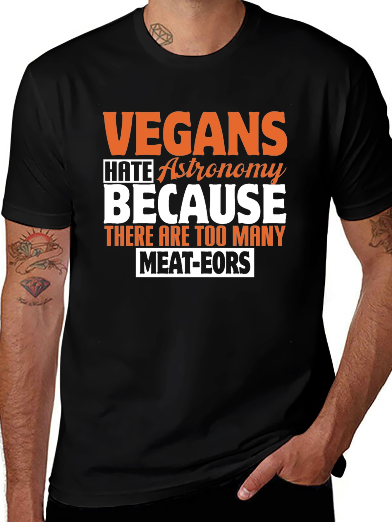 Vegan Astronomy Humor T-Shirt