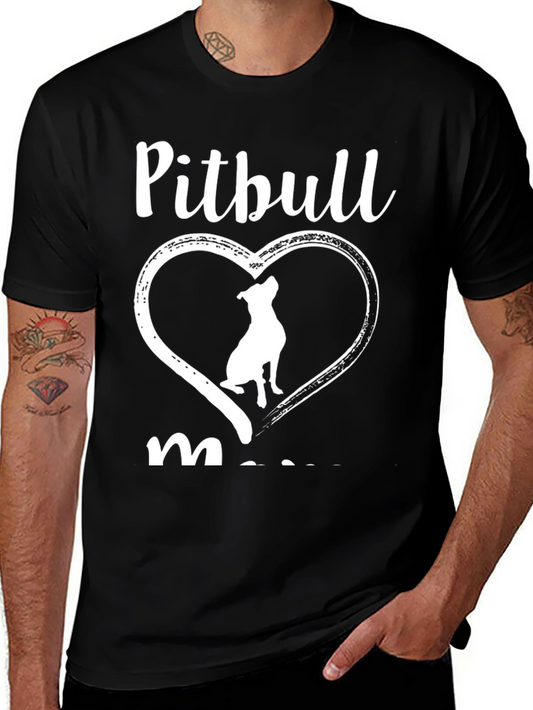 Pitbull Mom T-Shirt Dog Lover Tee