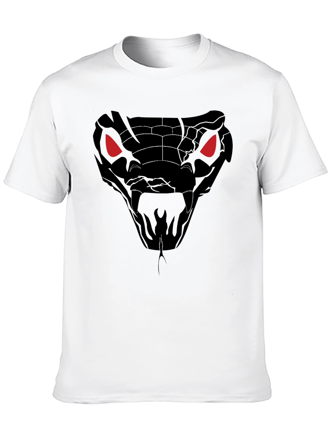 Mens Black Snake Graphic T-Shirt