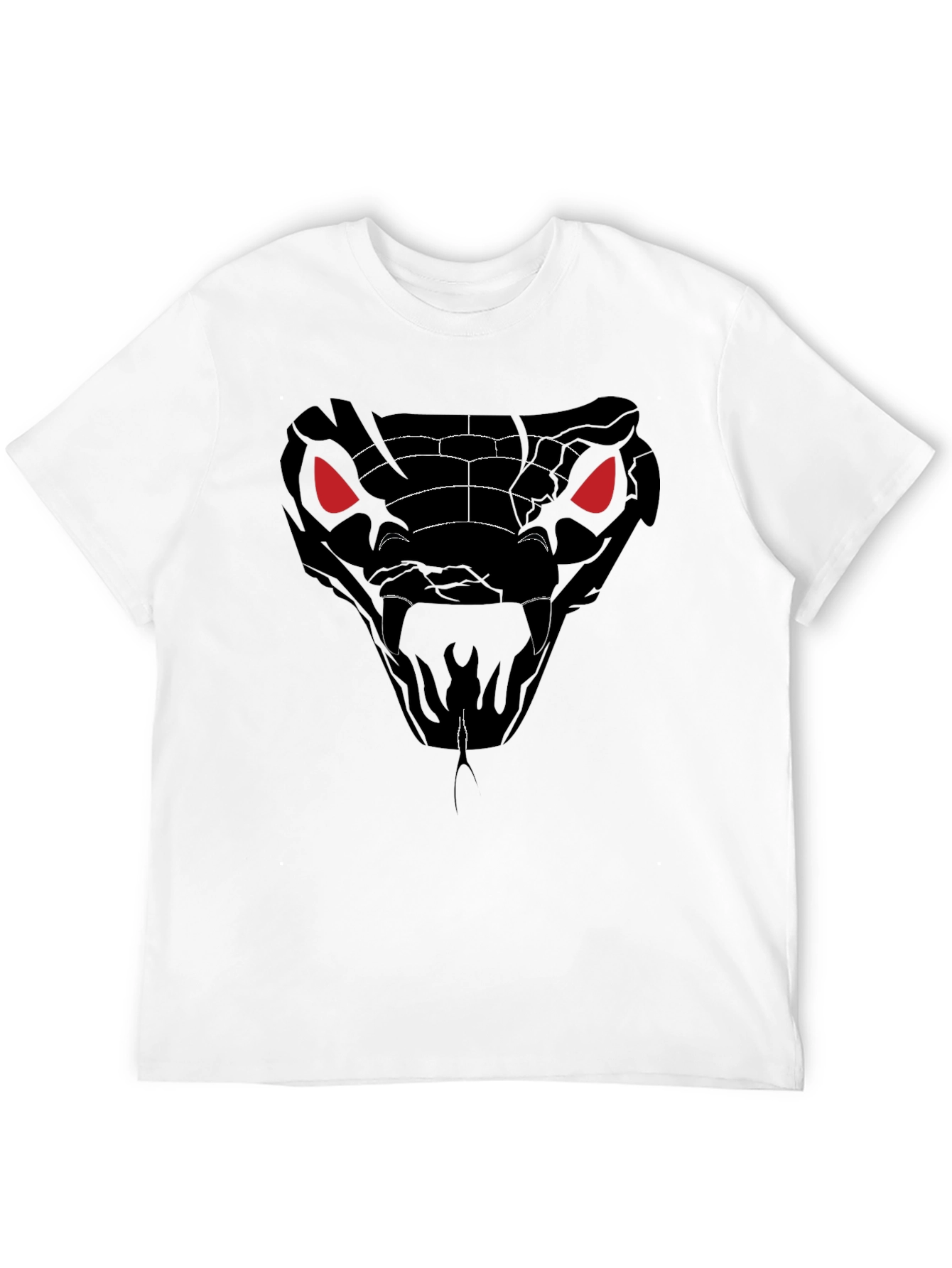 Mens Black Snake Graphic T-Shirt