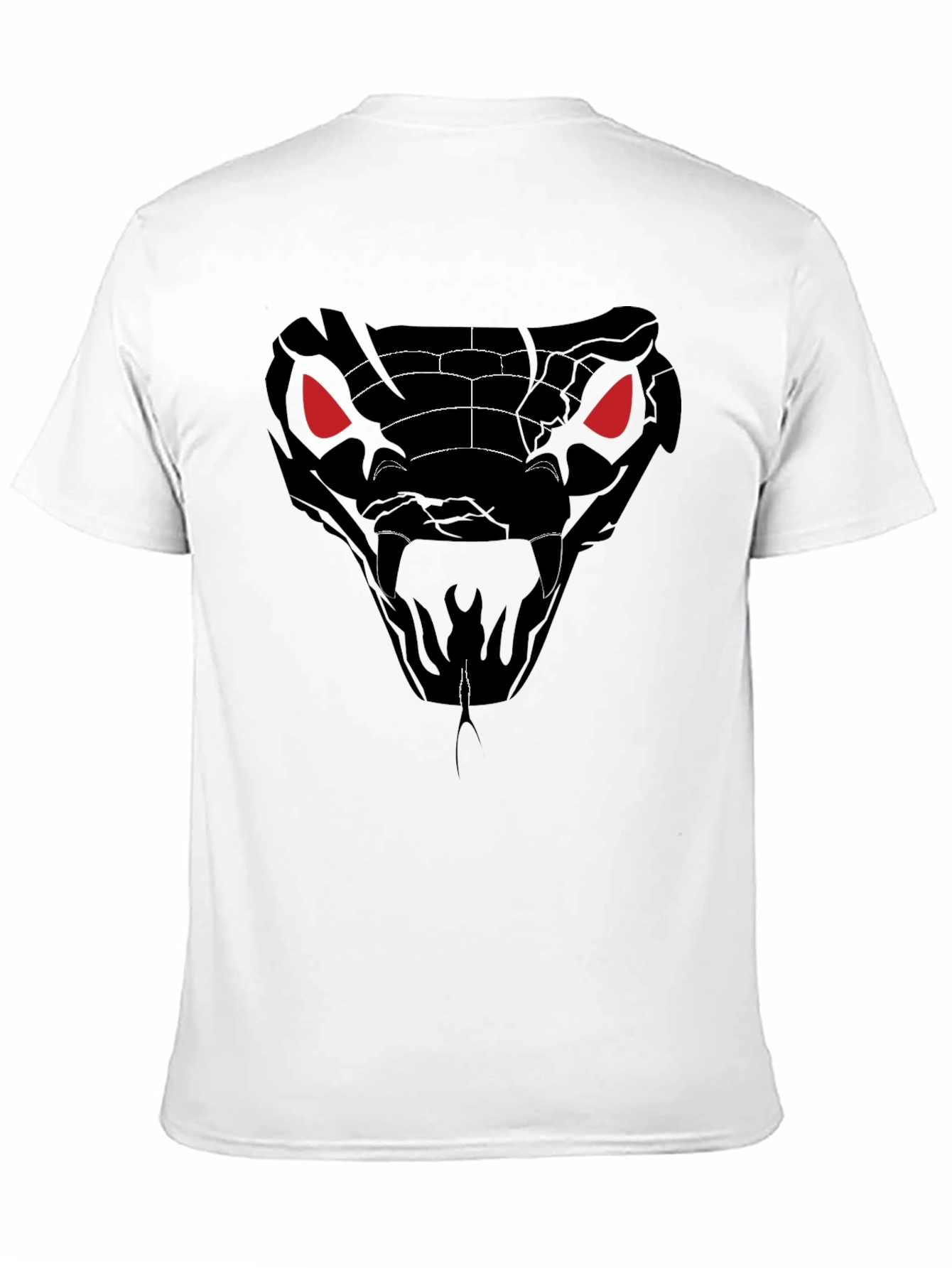 Mens Black Snake Graphic T-Shirt
