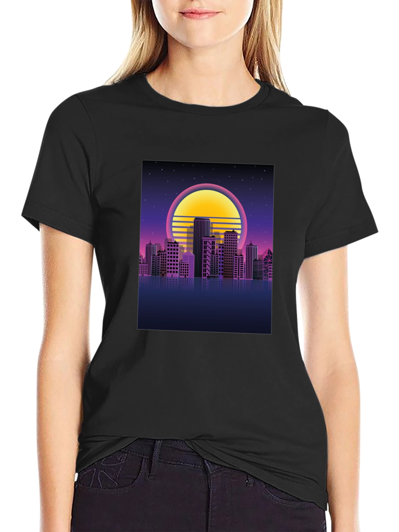 Retro Cityscape Graphic T-Shirt