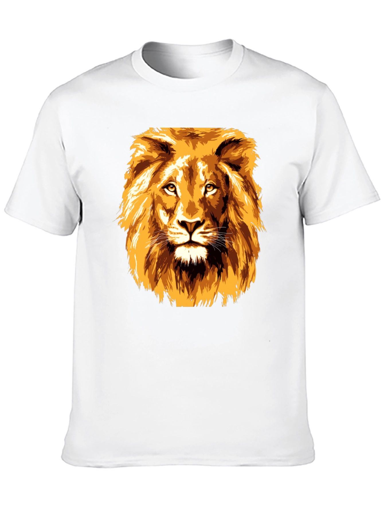 Lion Graphic Tee - Bold Animal Print T-Shirt