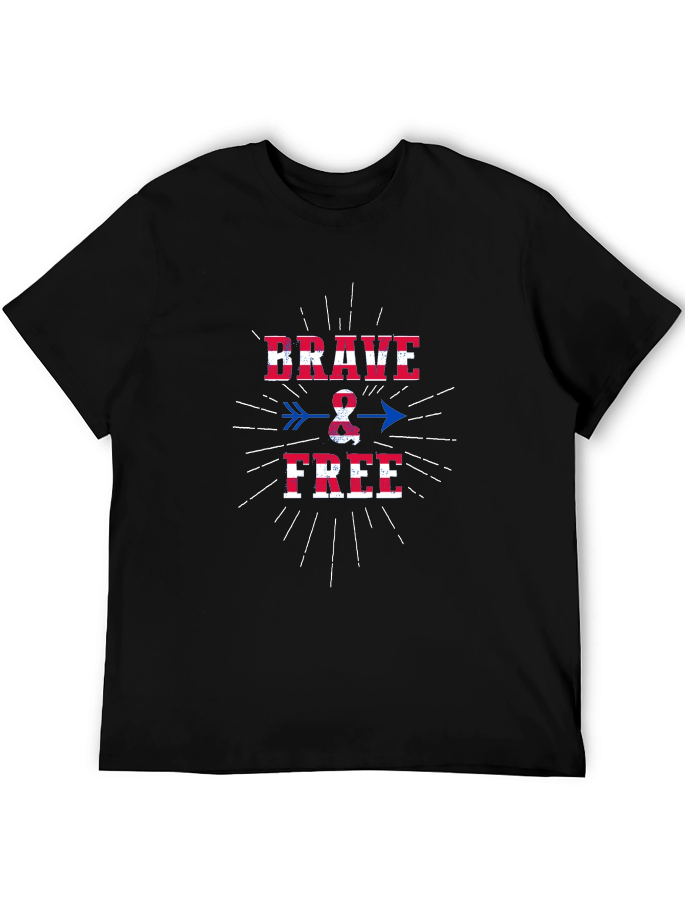 Brave & Free Graphic Tee - Patriotic Style
