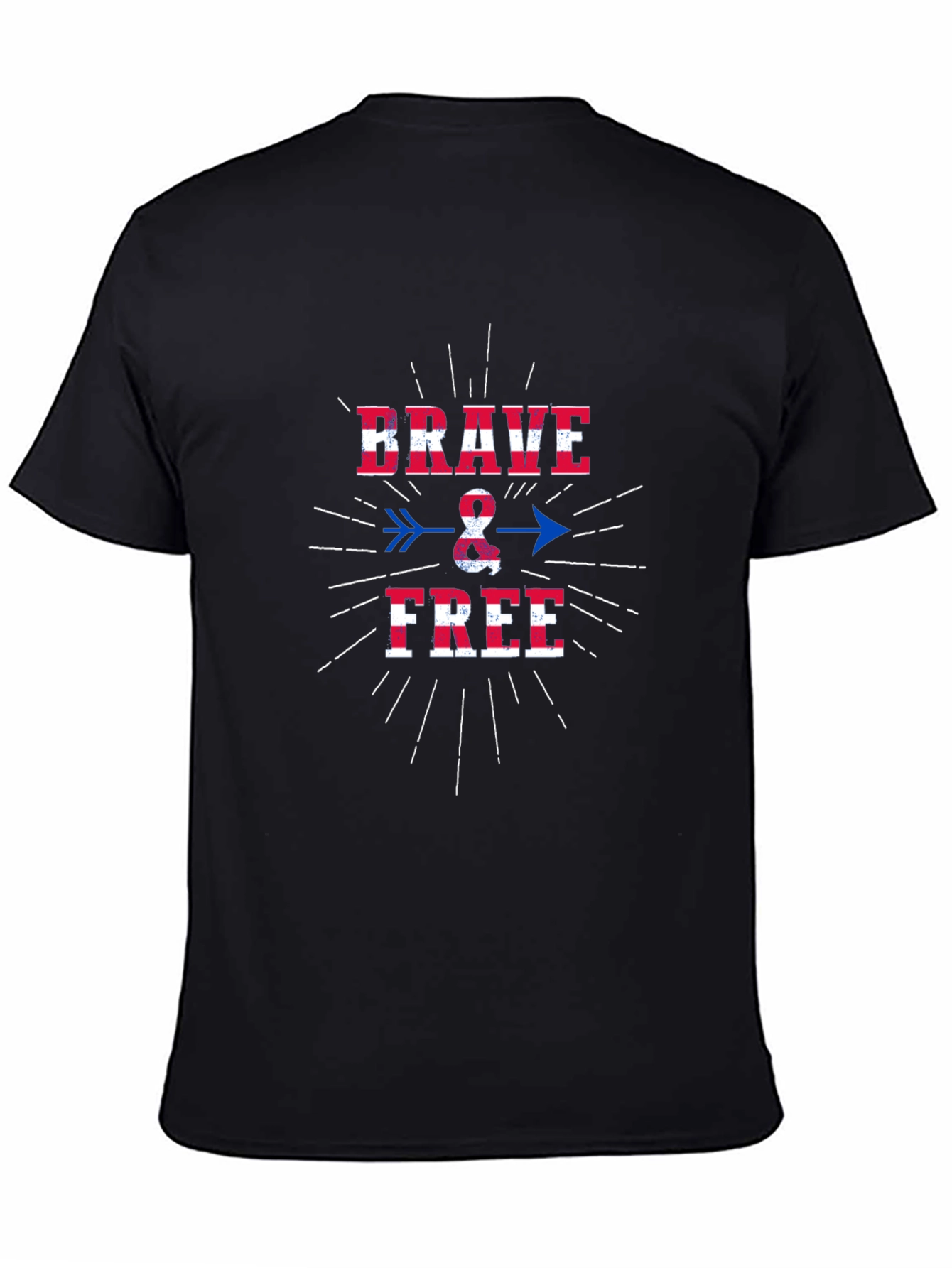 Brave & Free Graphic Tee - Patriotic Style