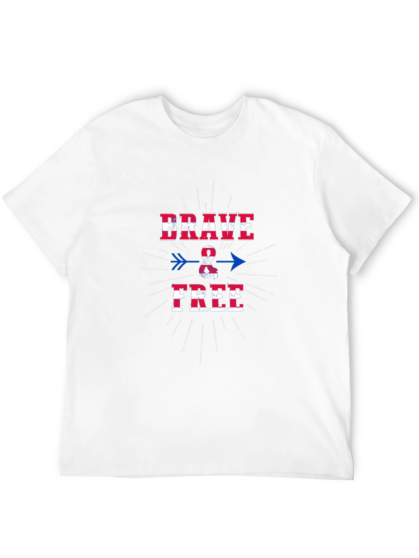Brave & Free Graphic Tee - Patriotic Style