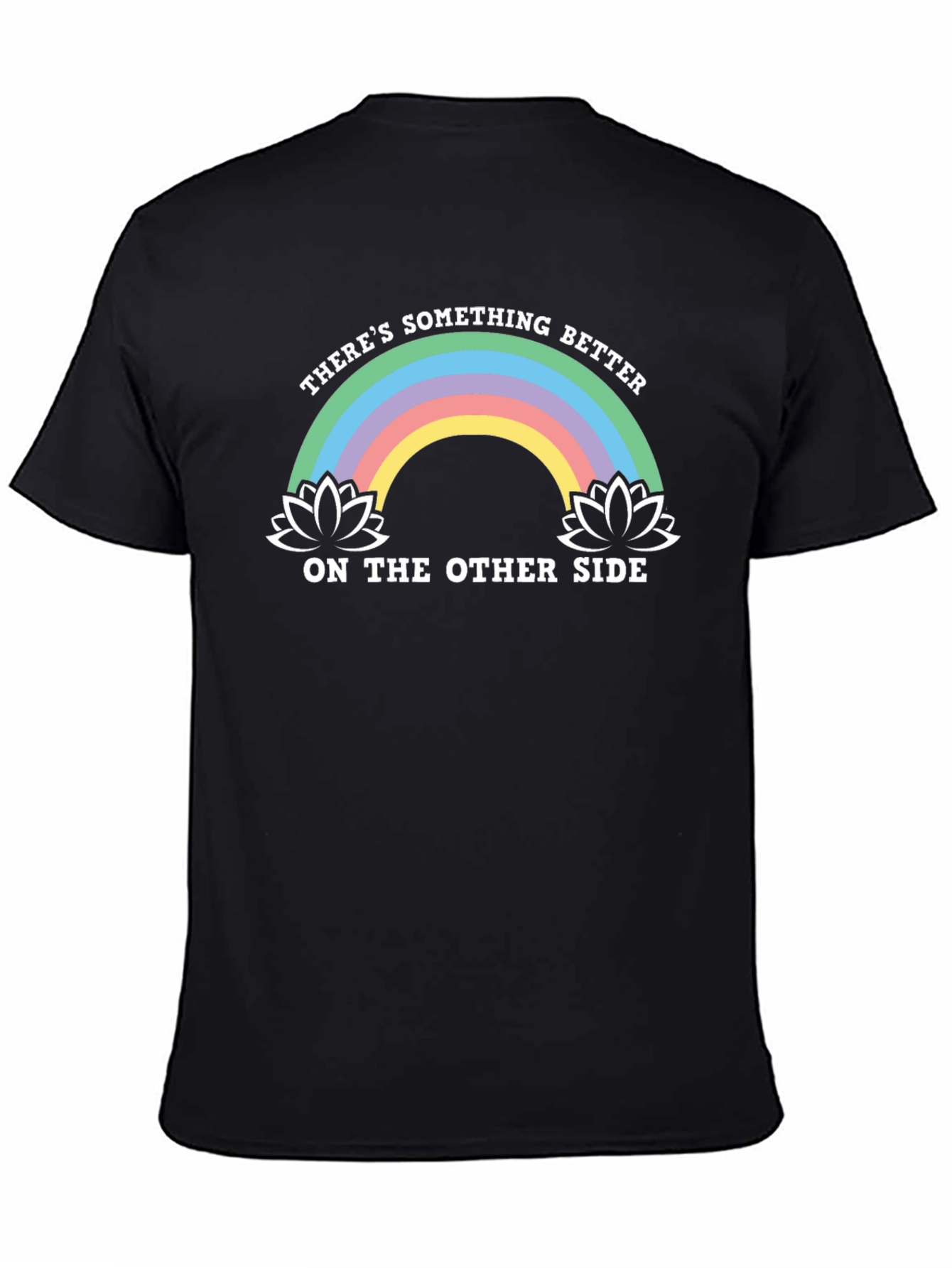 Rainbow Lotus Something Better Black T-Shirt