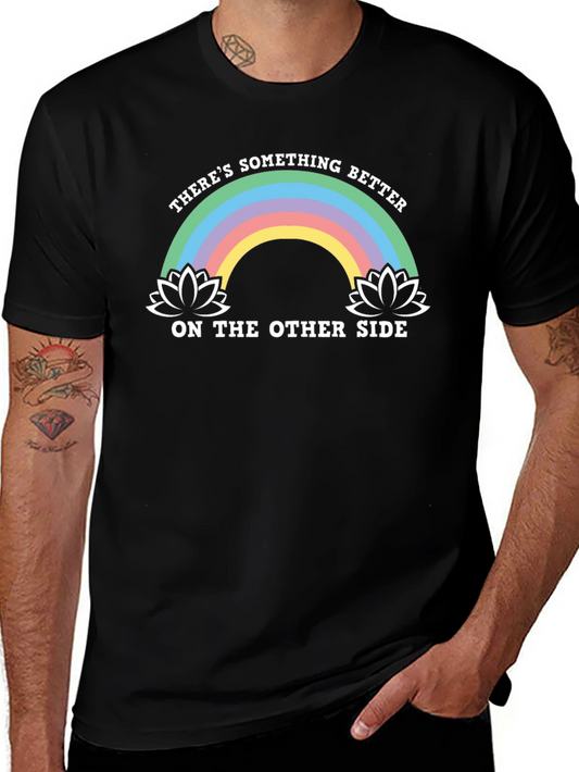 Rainbow Lotus Something Better Black T-Shirt