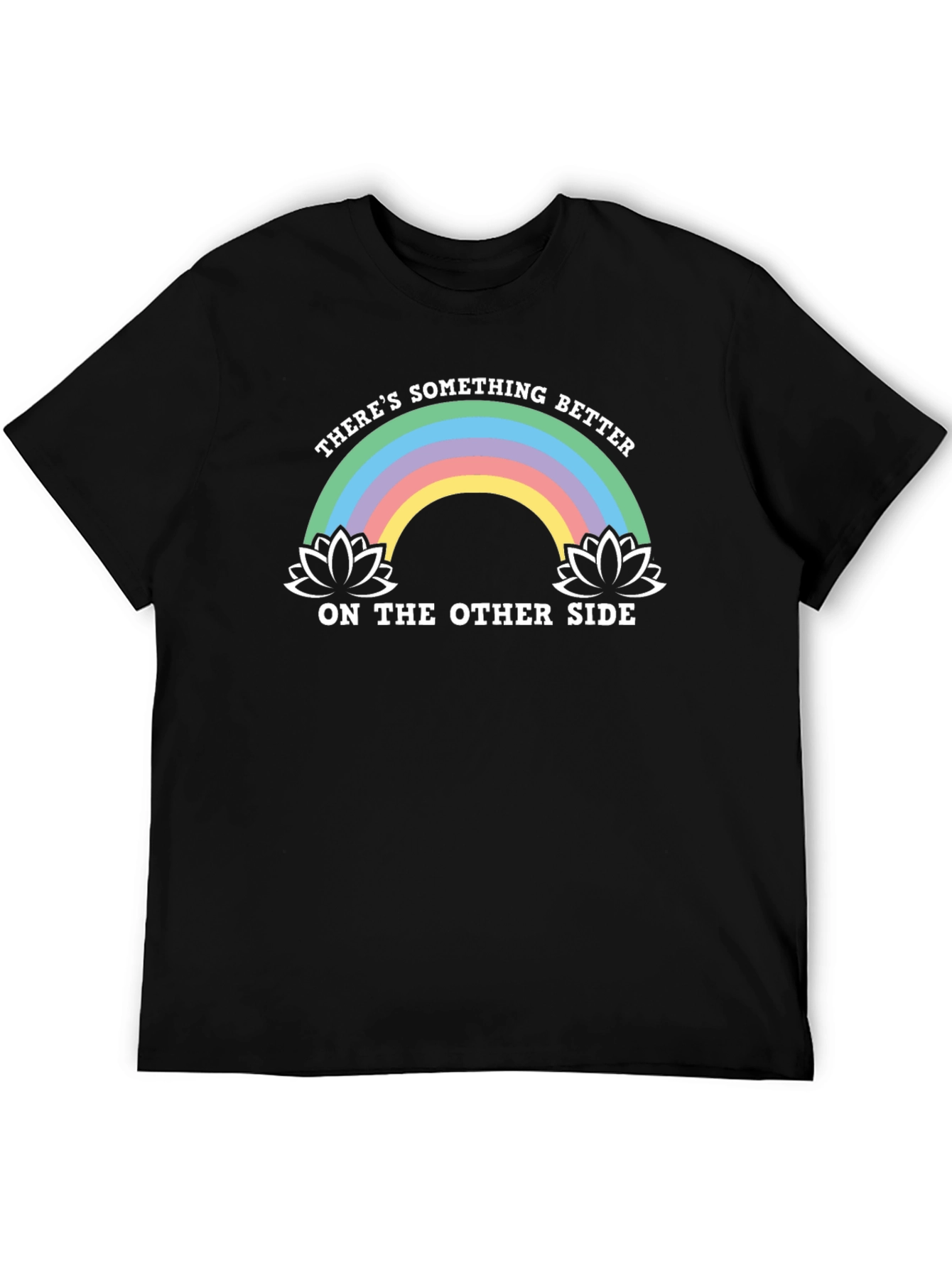Rainbow Lotus Something Better Black T-Shirt