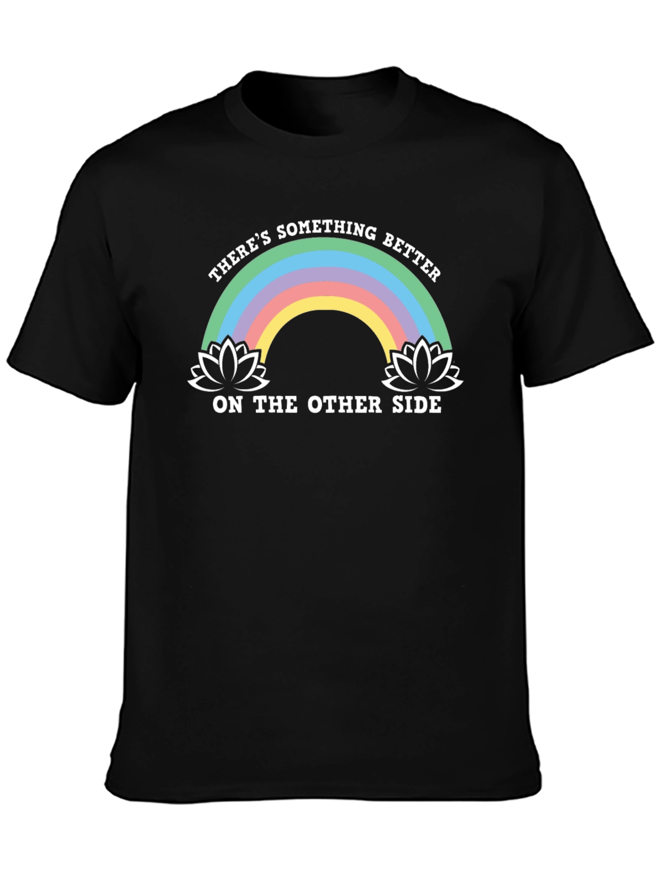 Rainbow Lotus Something Better Black T-Shirt
