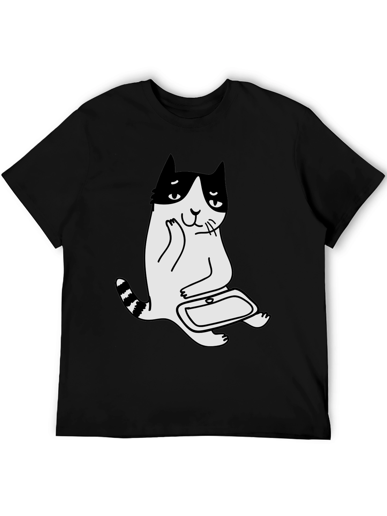 Funny Cat T-Shirt - Black Graphic Tee