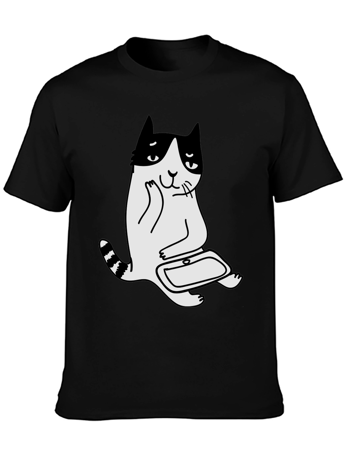 Funny Cat T-Shirt - Black Graphic Tee