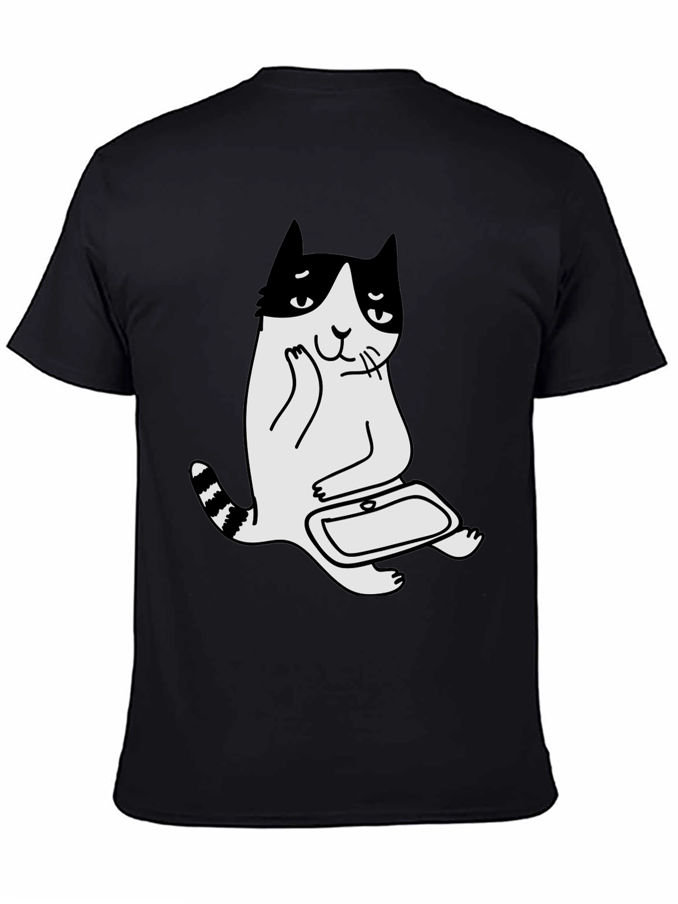 Funny Cat T-Shirt - Black Graphic Tee