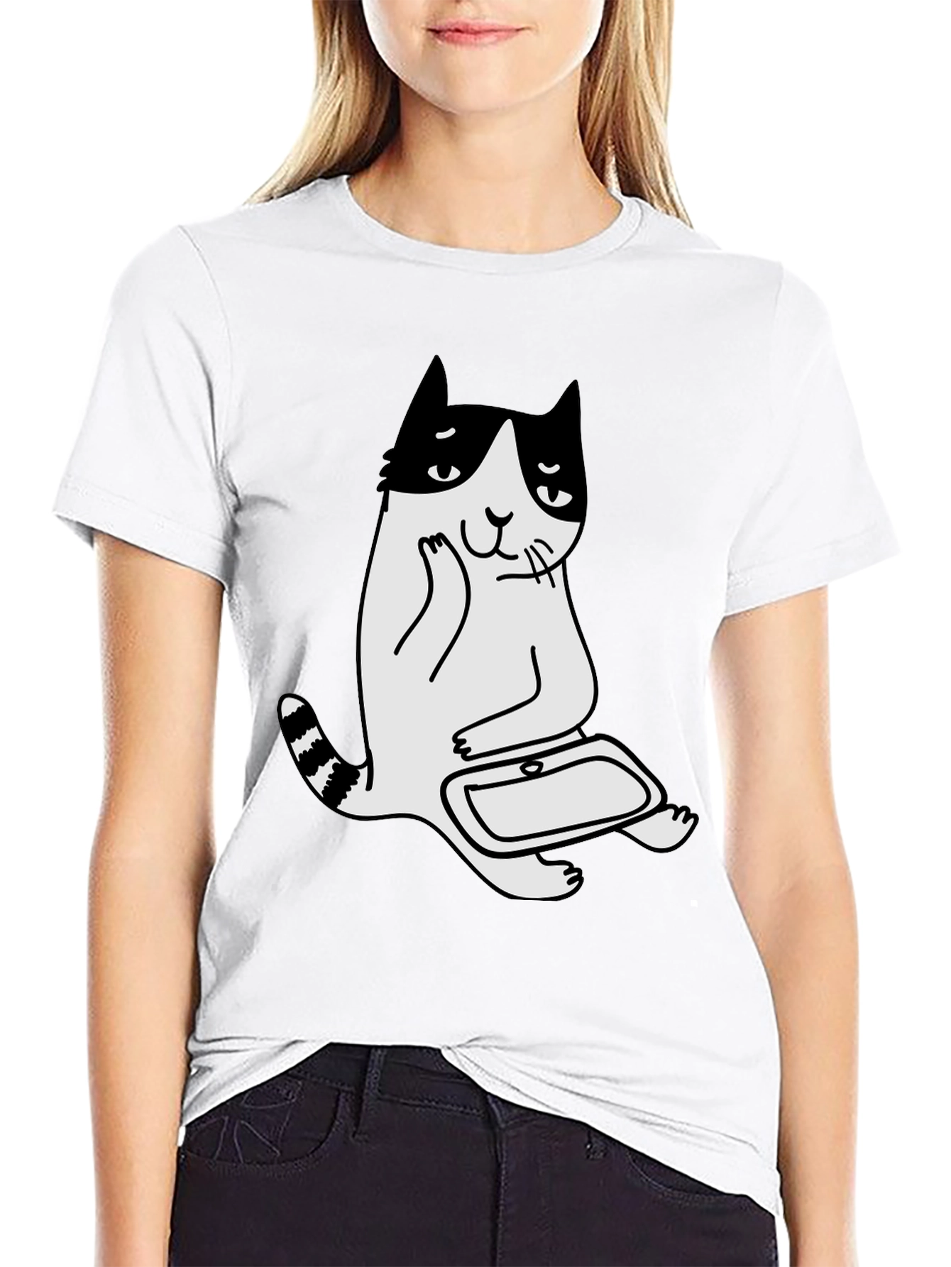 Funny Cat T-Shirt - Black Graphic Tee