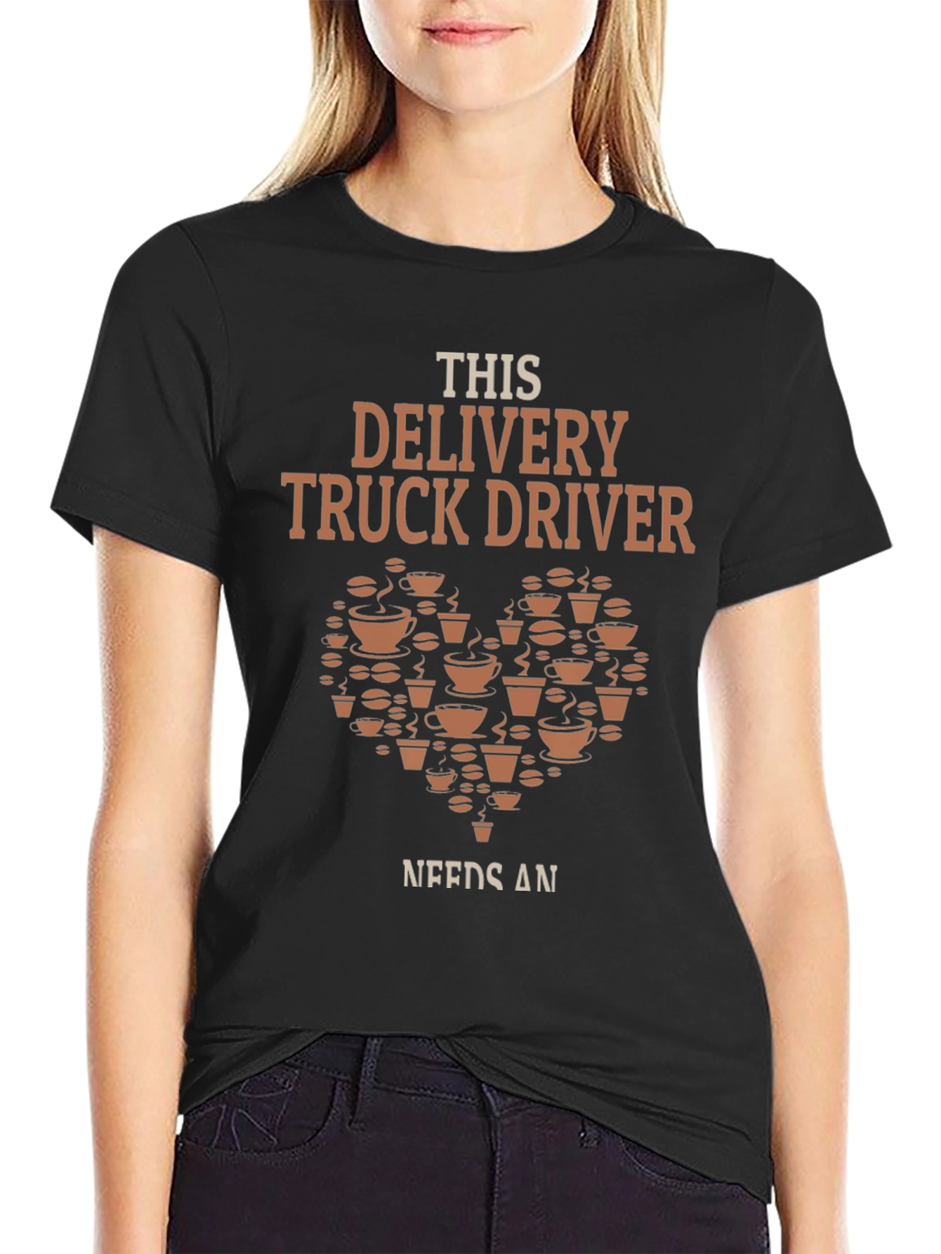 Delivery Truck Driver Coffee Lover Graphic T-Shirt