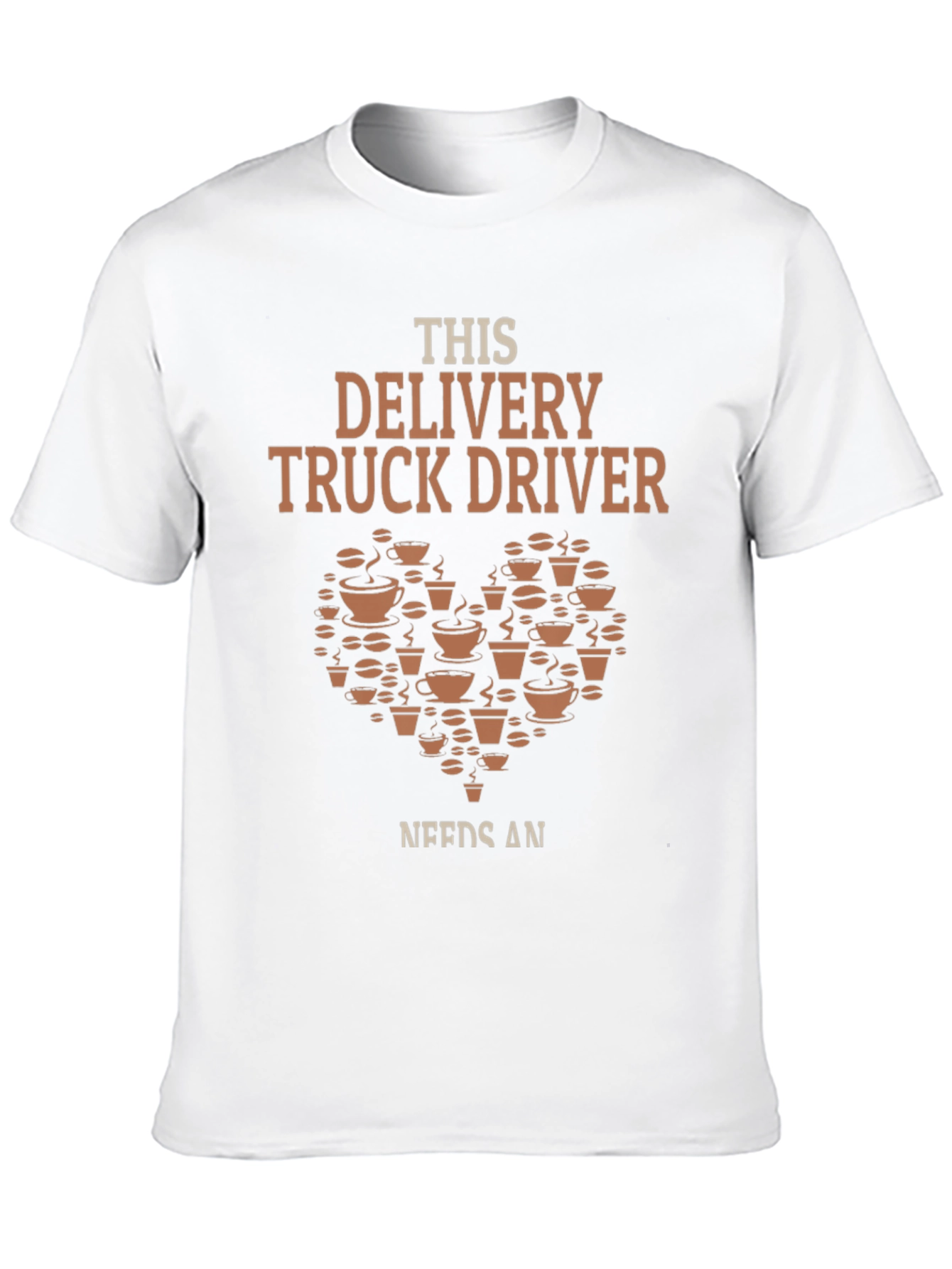 Delivery Truck Driver Coffee Lover Graphic T-Shirt