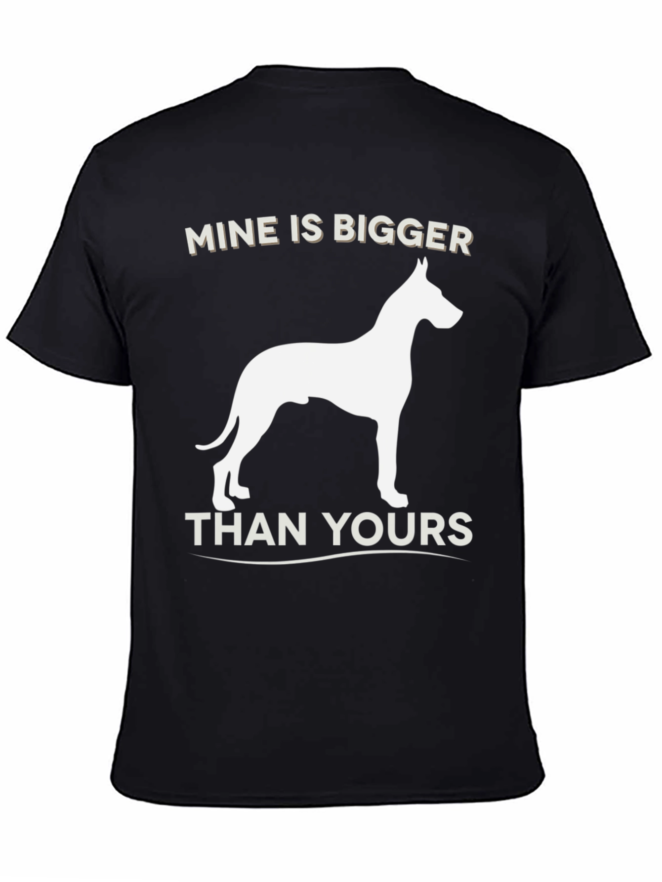Mine Is Bigger Dog Graphic T-Shirt