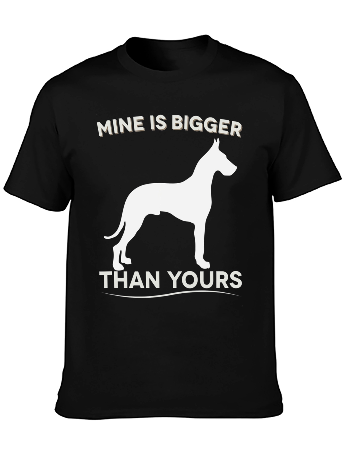 Mine Is Bigger Dog Graphic T-Shirt