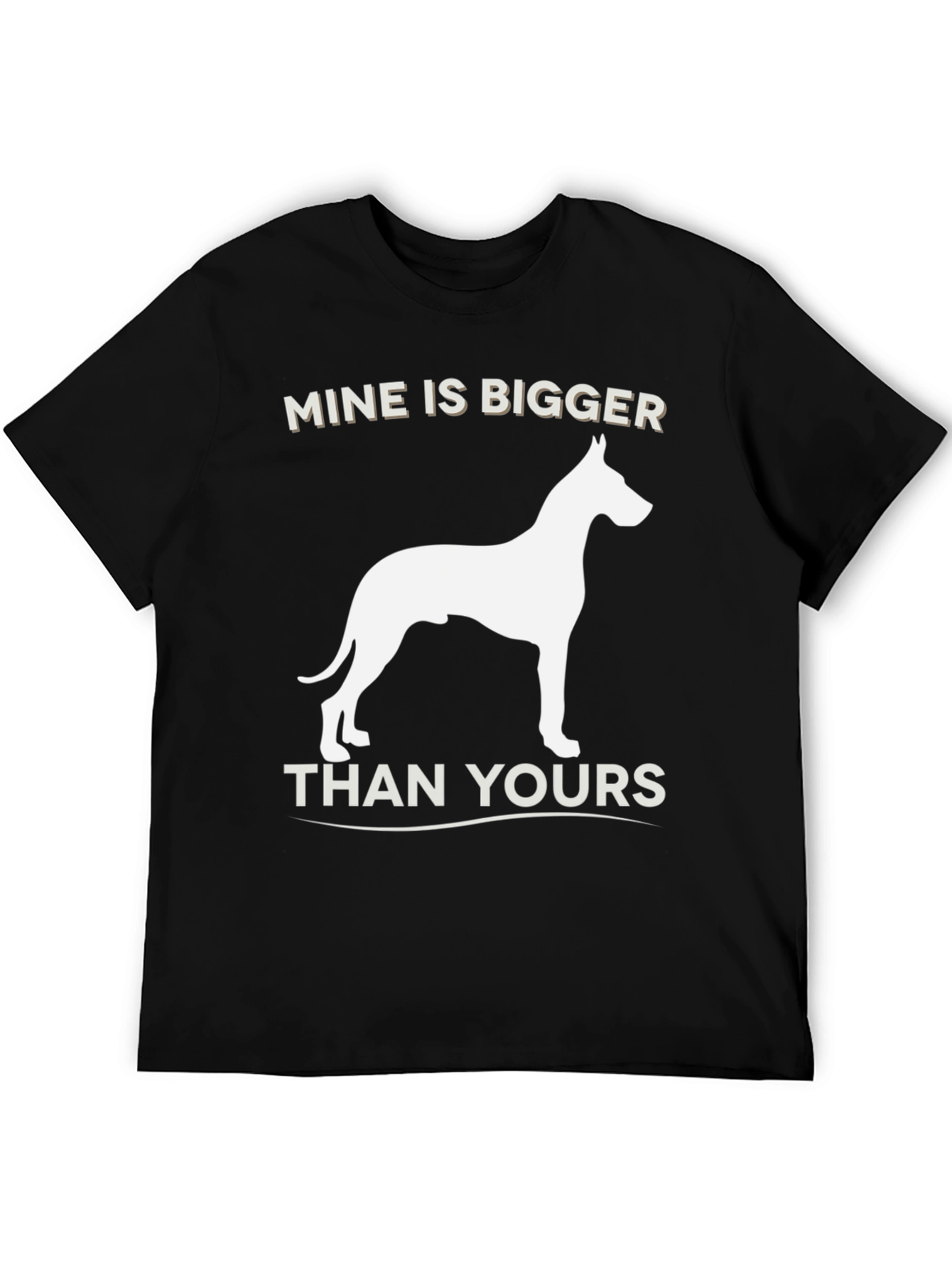 Mine Is Bigger Dog Graphic T-Shirt