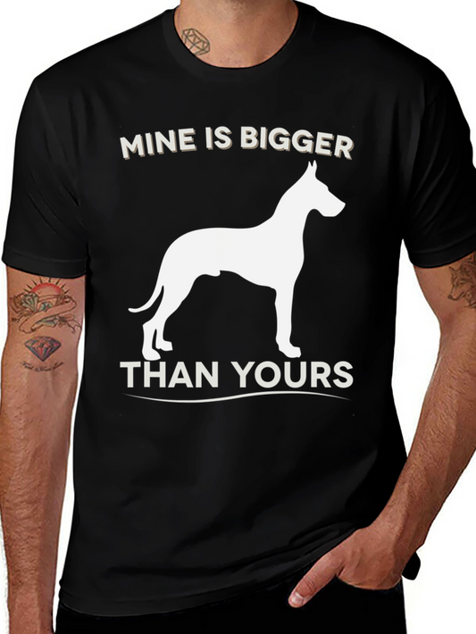 Mine Is Bigger Dog Graphic T-Shirt