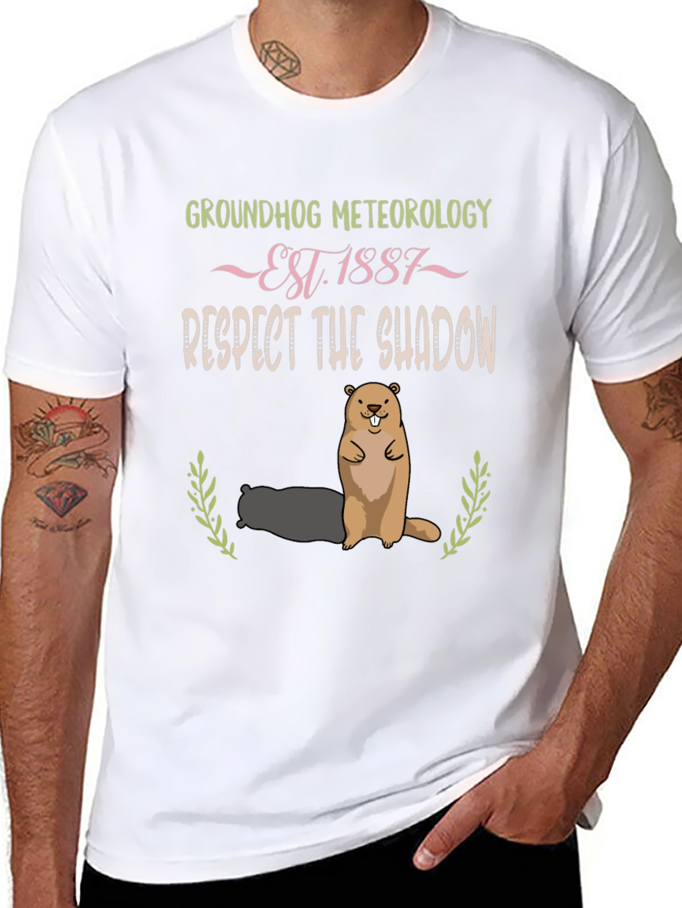 Groundhog Meteorology Shadow T-Shirt