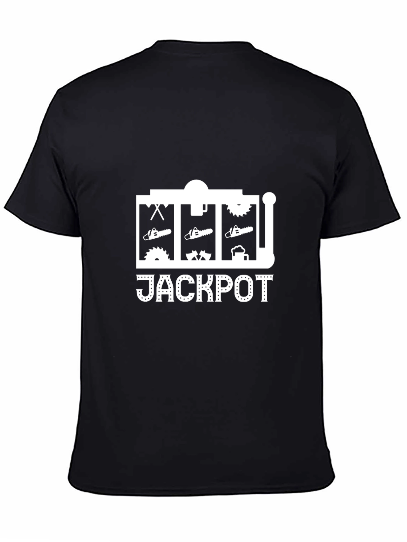 Jackpot Lumberjack T-Shirt - Black Crew Neck Tee
