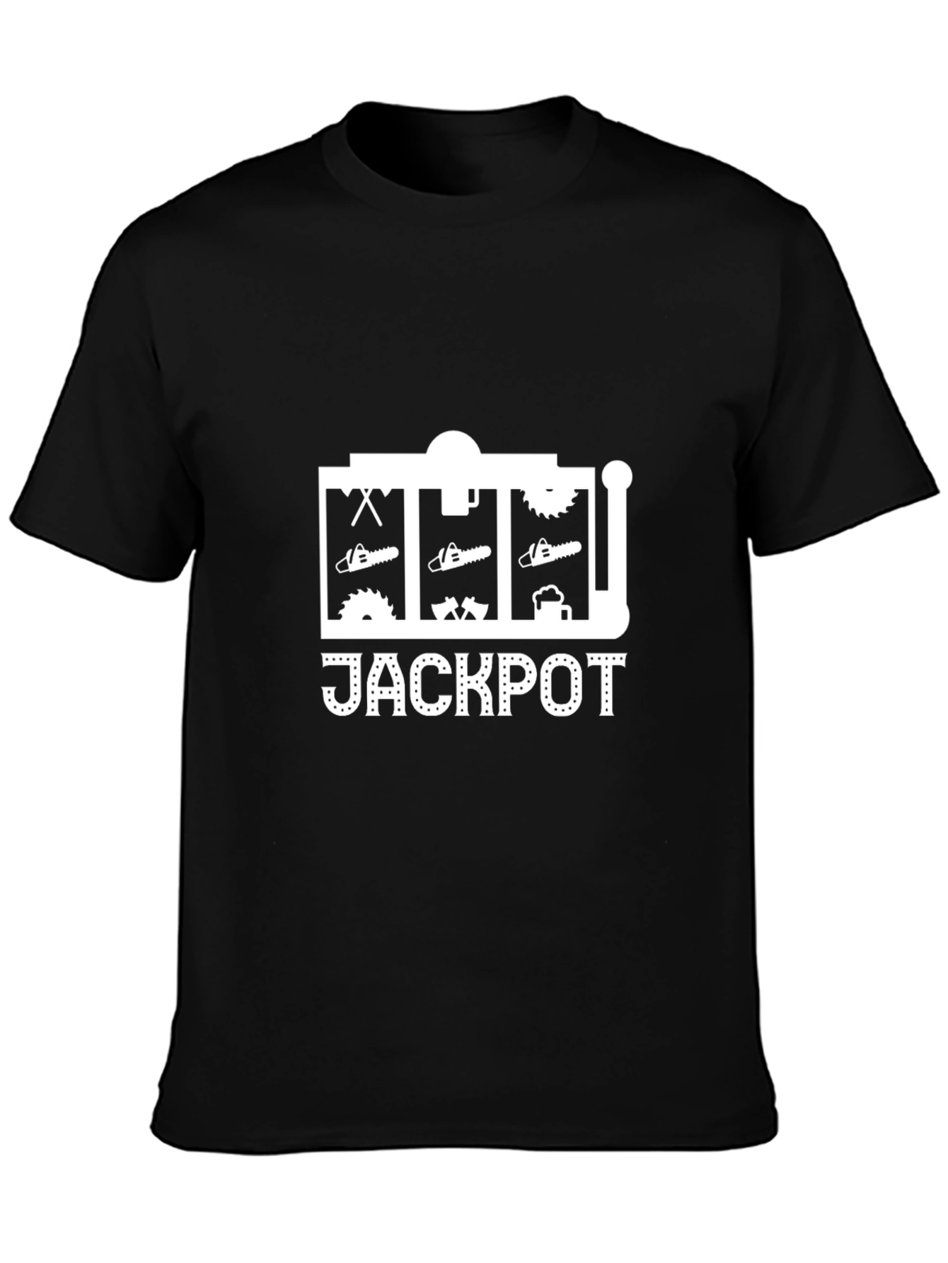 Jackpot Lumberjack T-Shirt - Black Crew Neck Tee