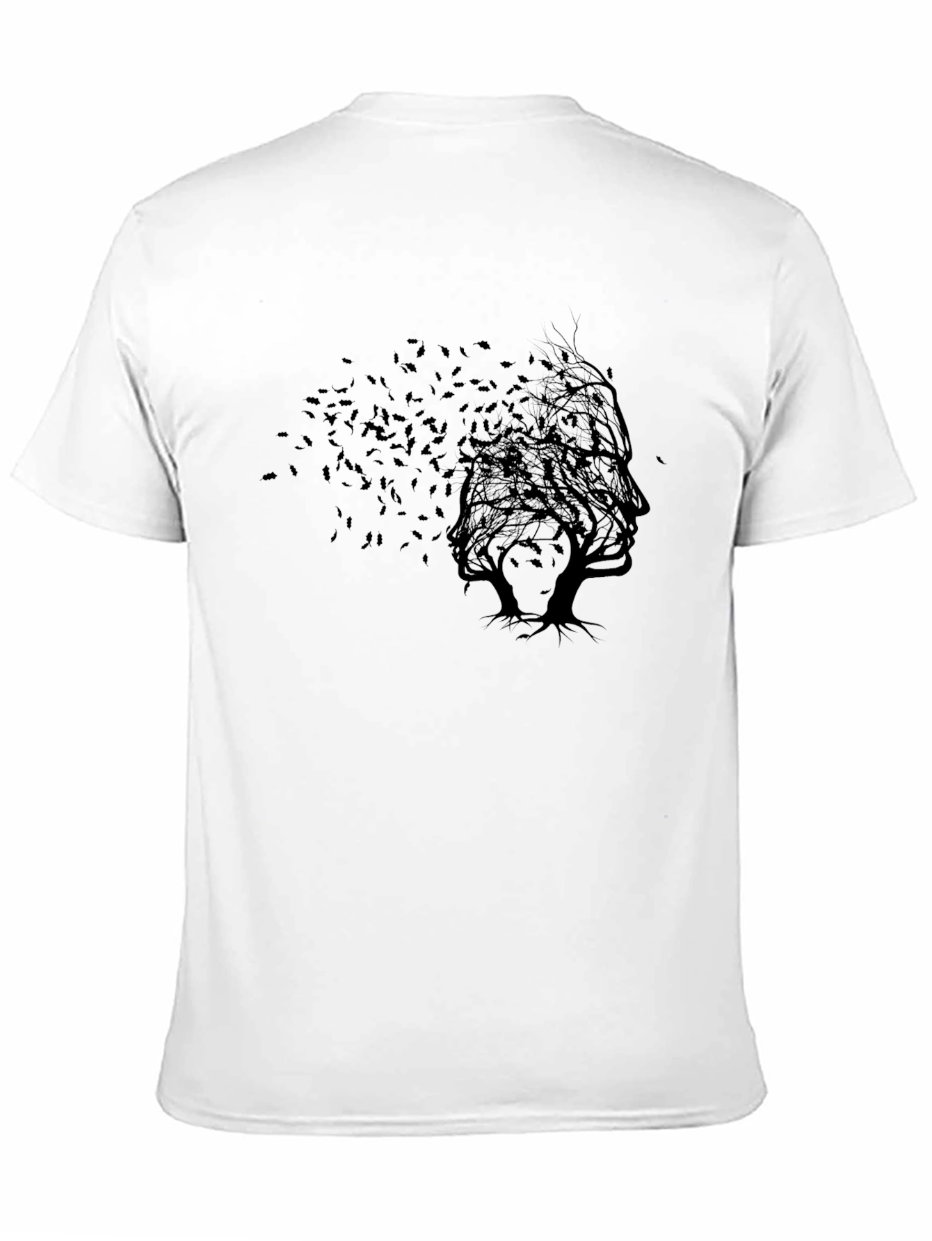Abstract Tree Silhouette Black T-Shirt