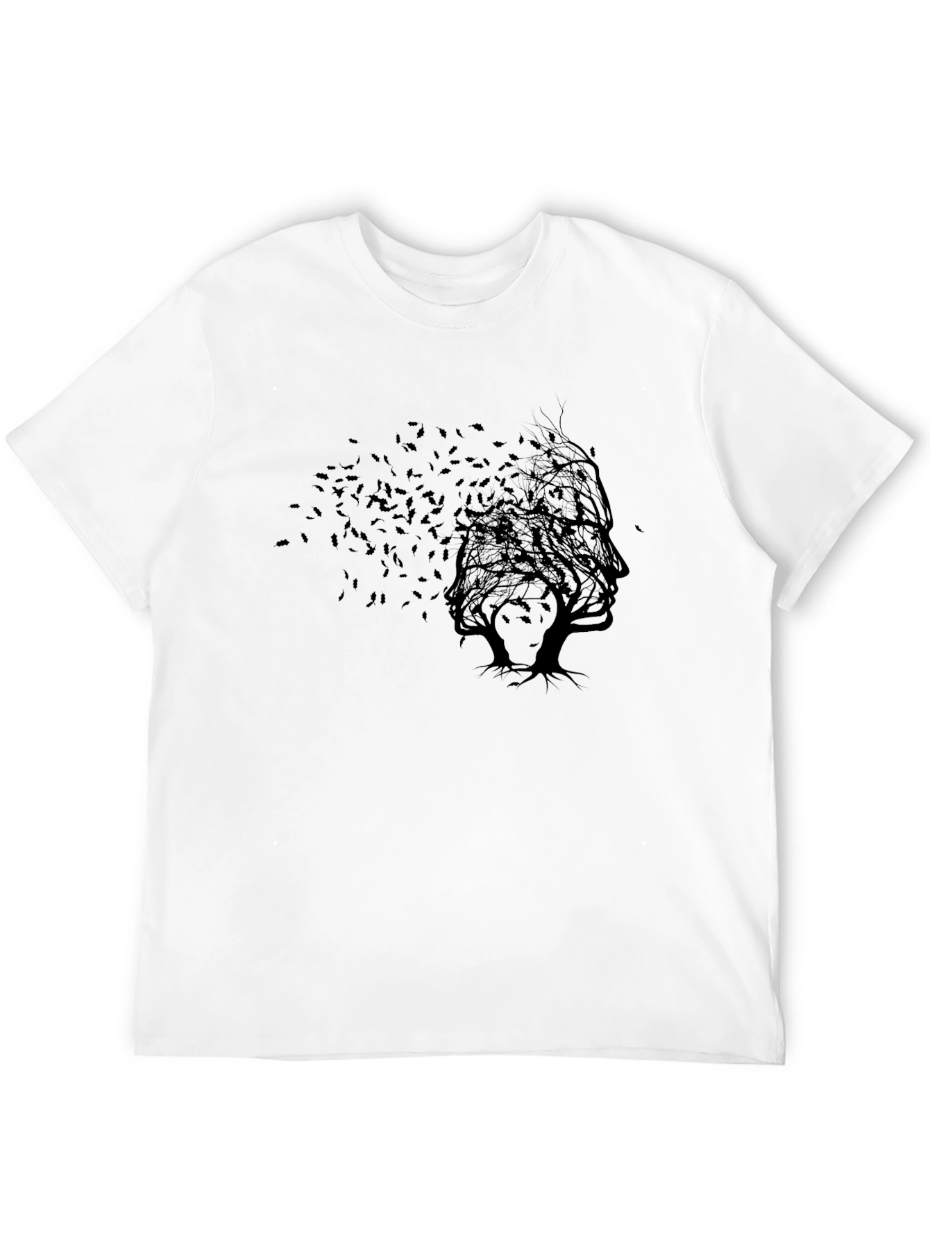 Abstract Tree Silhouette Black T-Shirt