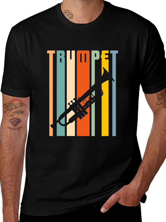 Retro Trumpet Music T-Shirt - Vintage Style Tee