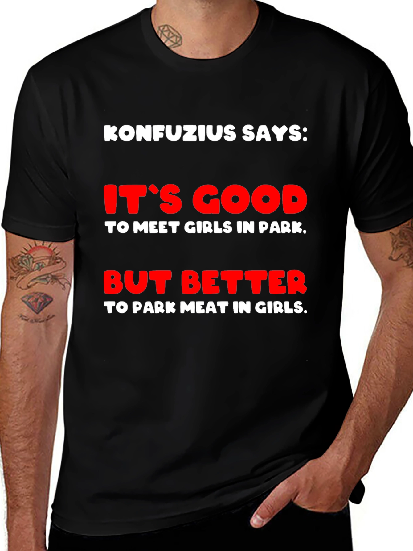 Konfucius Says Graphic T-Shirt