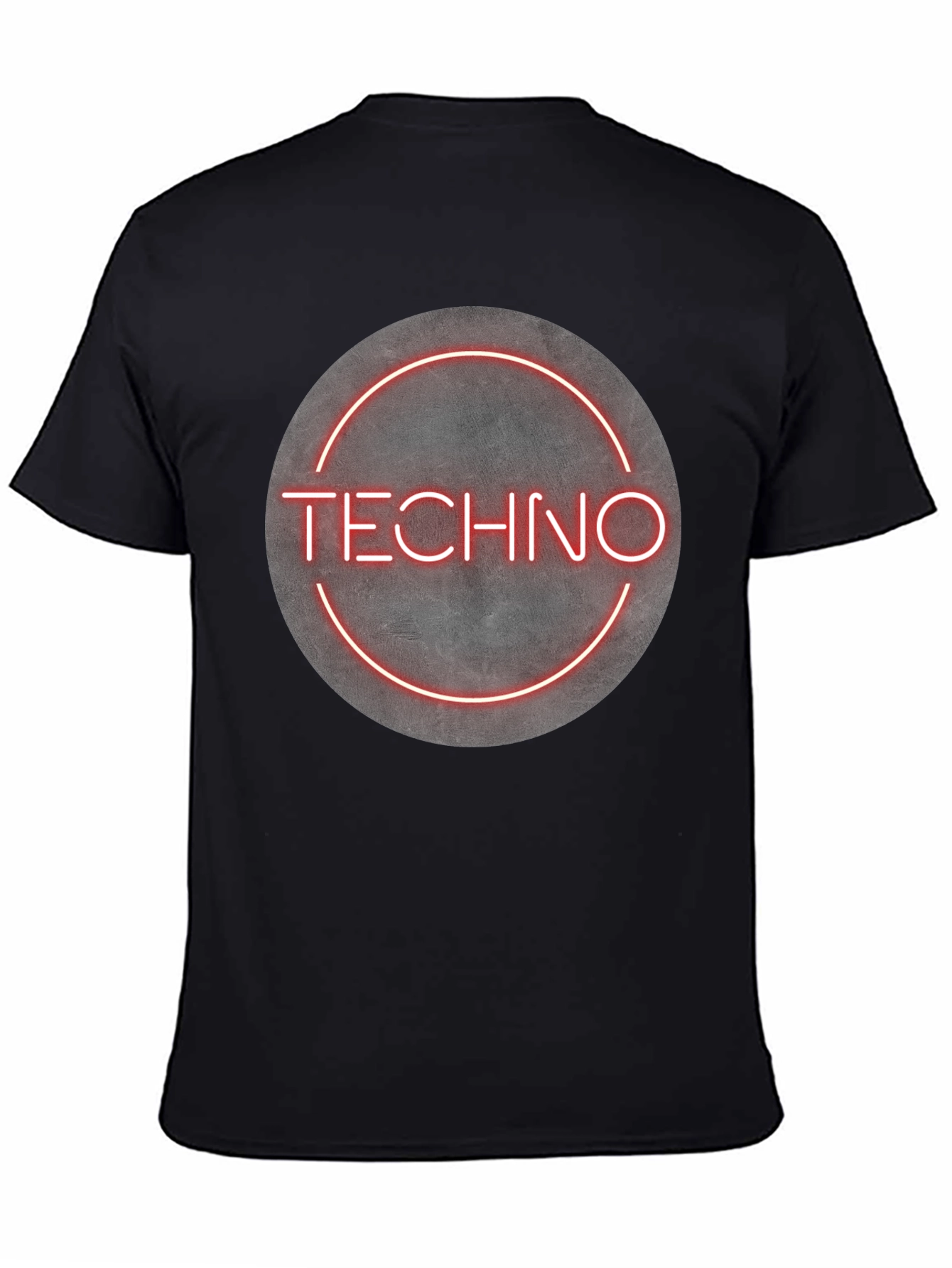 Techno Music T-Shirt - Neon Circle Design